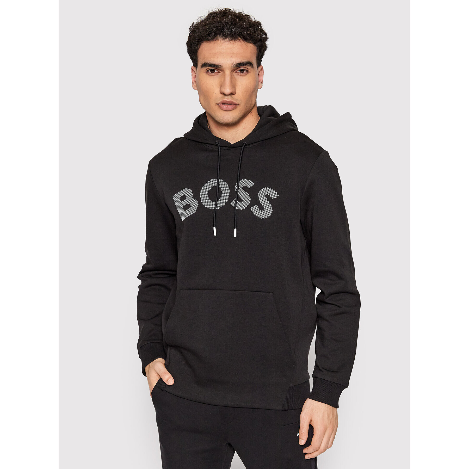 Boss Pulóver Soody 2 50469367 Fekete Regular Fit - Pepit.hu