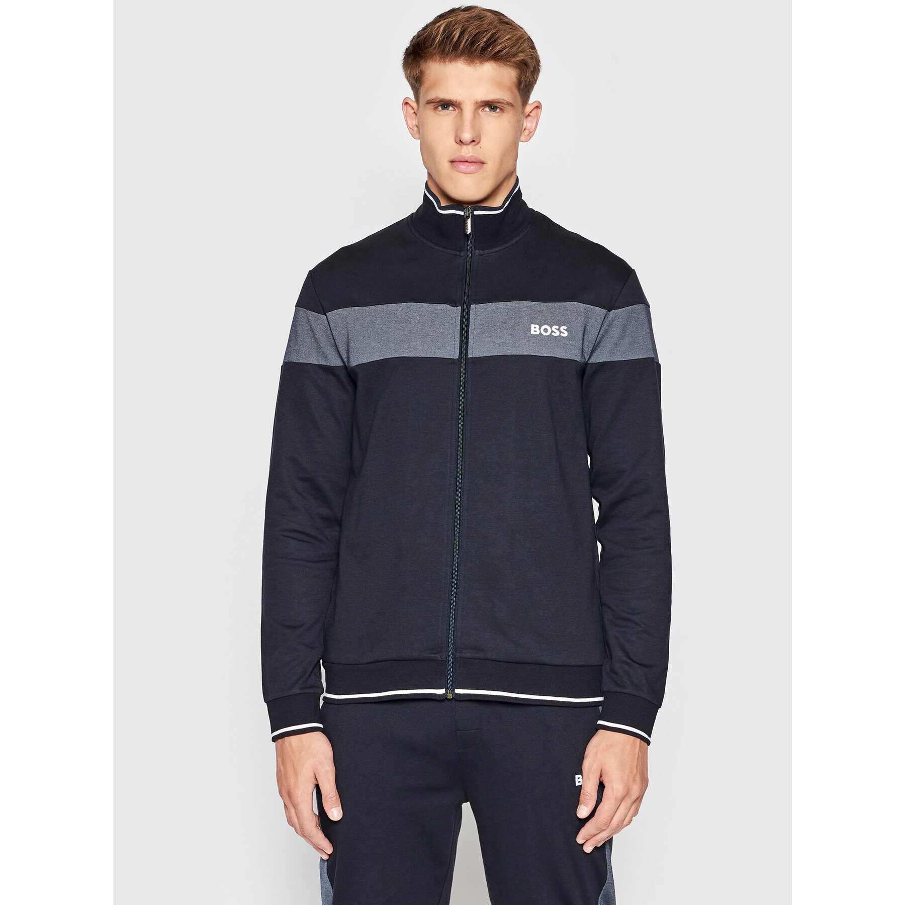 Boss Pulóver Tracksuit 50473524 Sötétkék Regular Fit - Pepit.hu