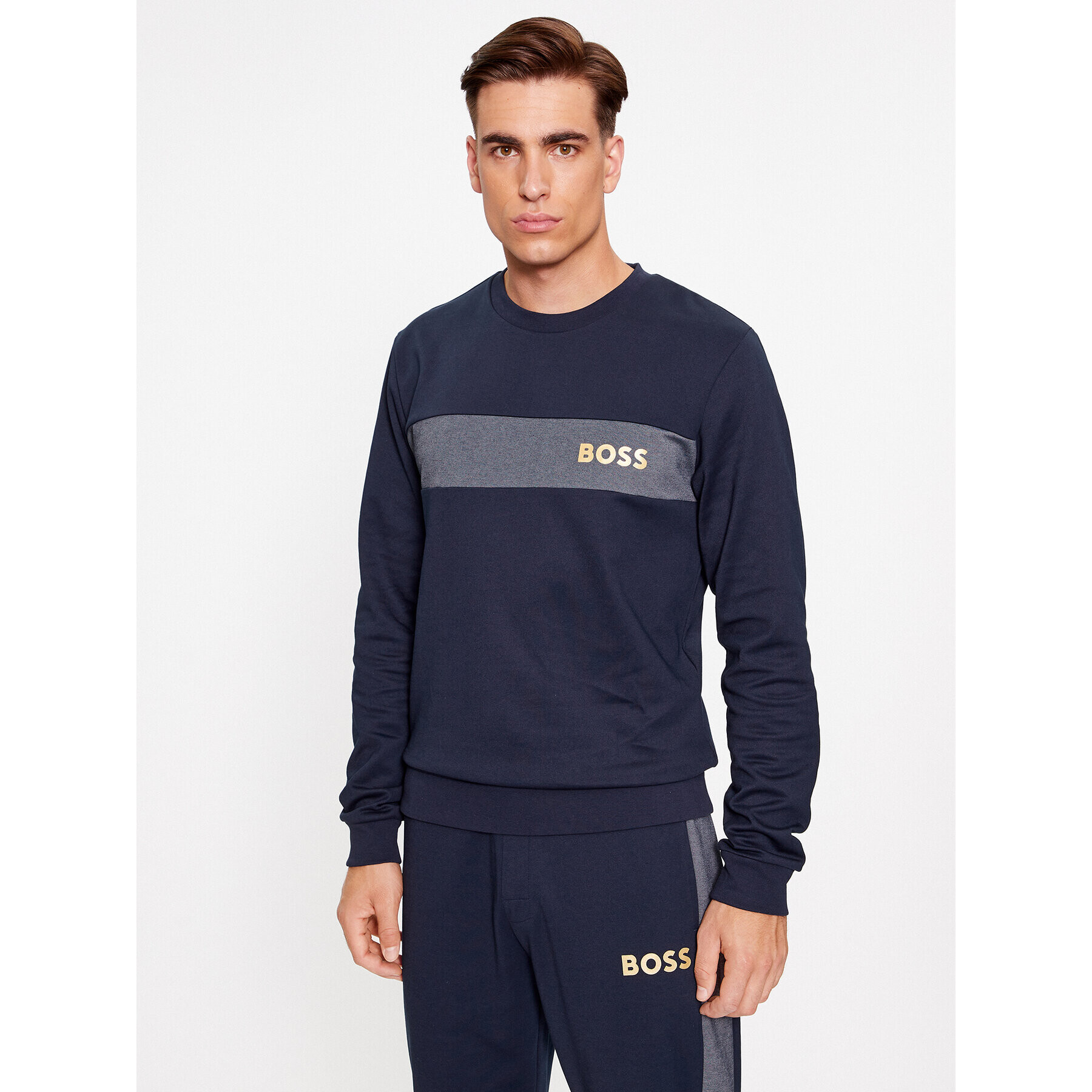 Boss Pulóver Tracksuit Sweatshirt 50503061 Sötétkék Regular Fit - Pepit.hu