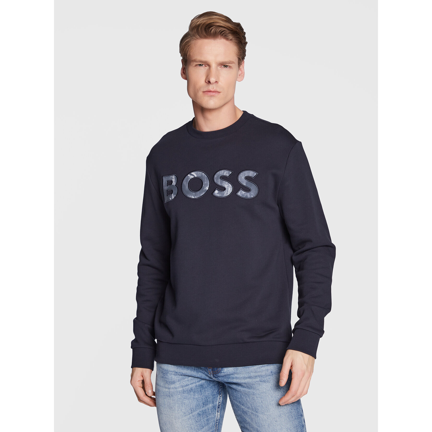 Boss Pulóver We 50476140 Sötétkék Regular Fit - Pepit.hu