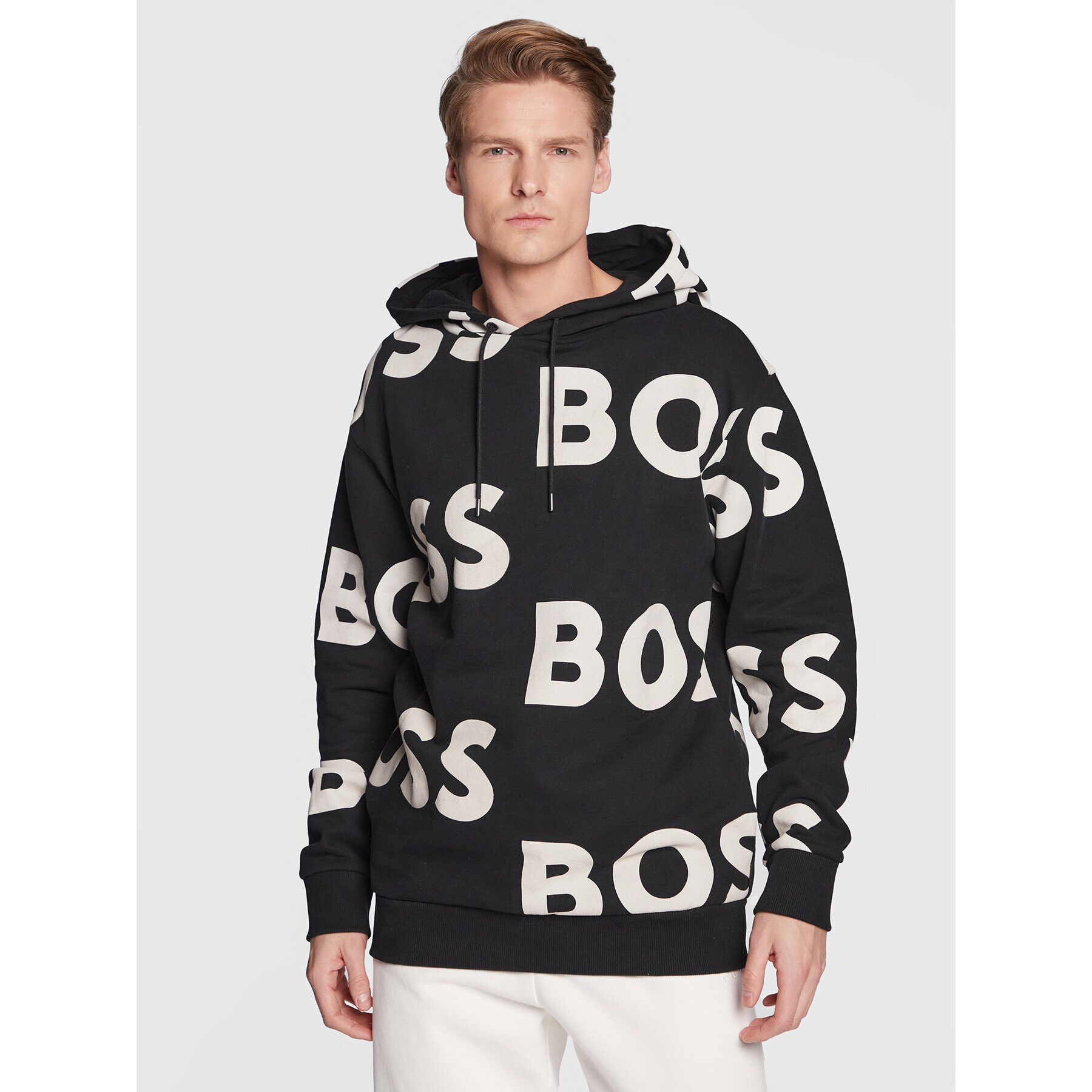 Boss Pulóver Wecool 50479021 Fekete Regular Fit - Pepit.hu