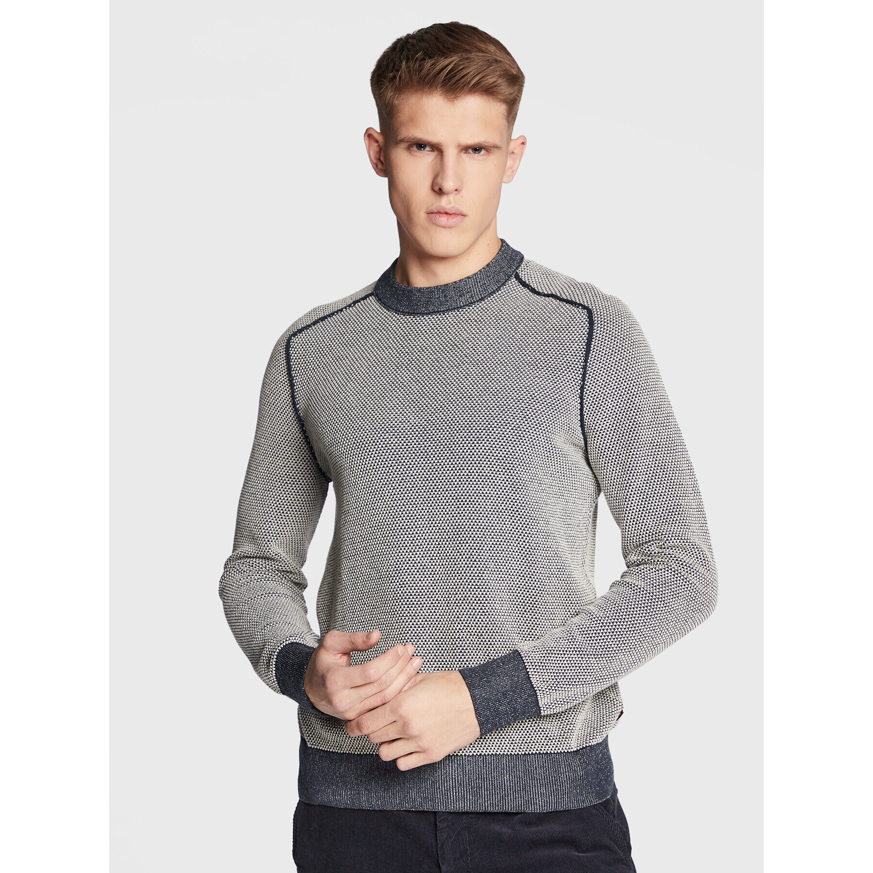 Boss Sweater Akopak 50474881 Sötétkék Regular Fit - Pepit.hu