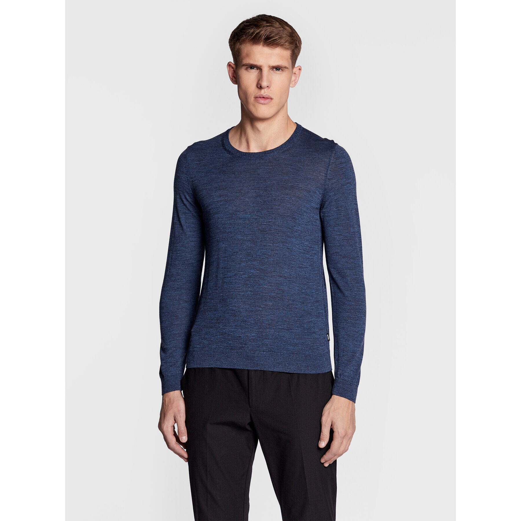 Boss Sweater Leno-P 50468239 Sötétkék Slim Fit - Pepit.hu