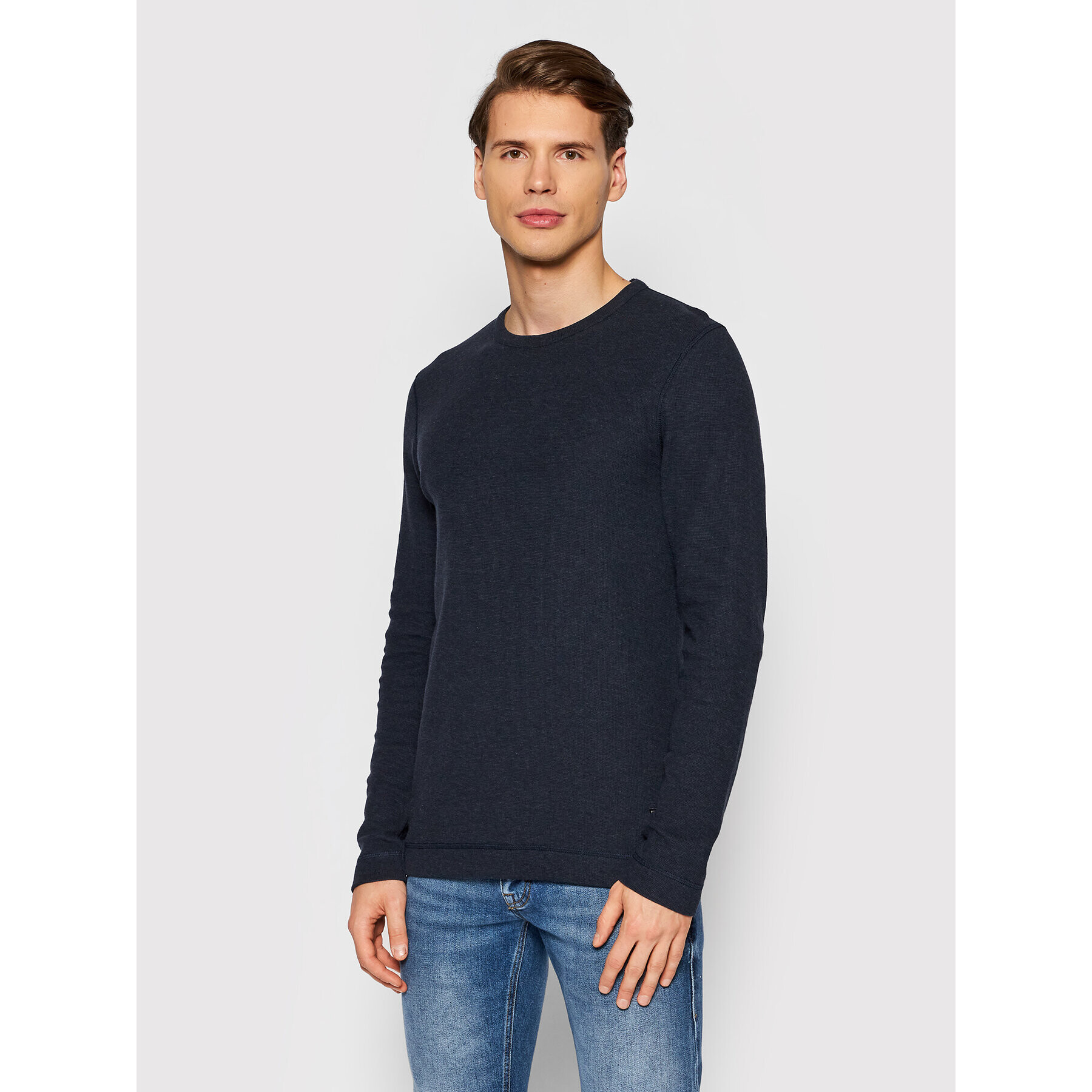 Boss Sweater Tempest 1 50462773 Sötétkék Slim Fit - Pepit.hu