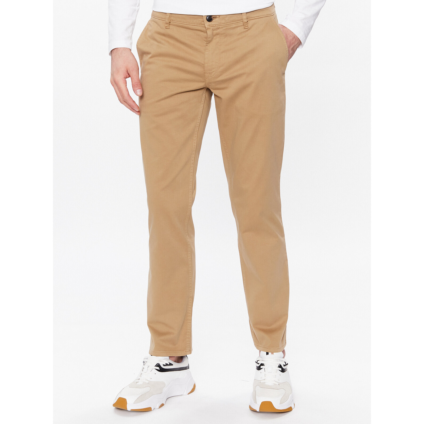 Boss Szövet nadrág 50470813 Bézs Slim Fit - Pepit.hu