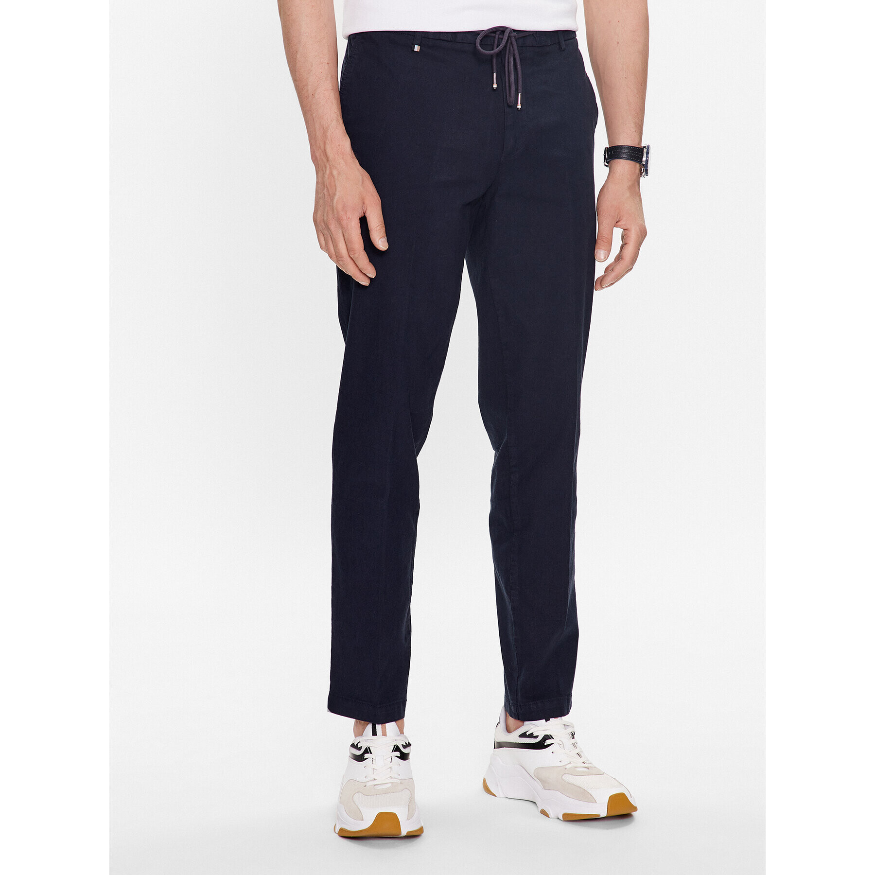 Boss Szövet nadrág 50487750 Kék Slim Fit - Pepit.hu