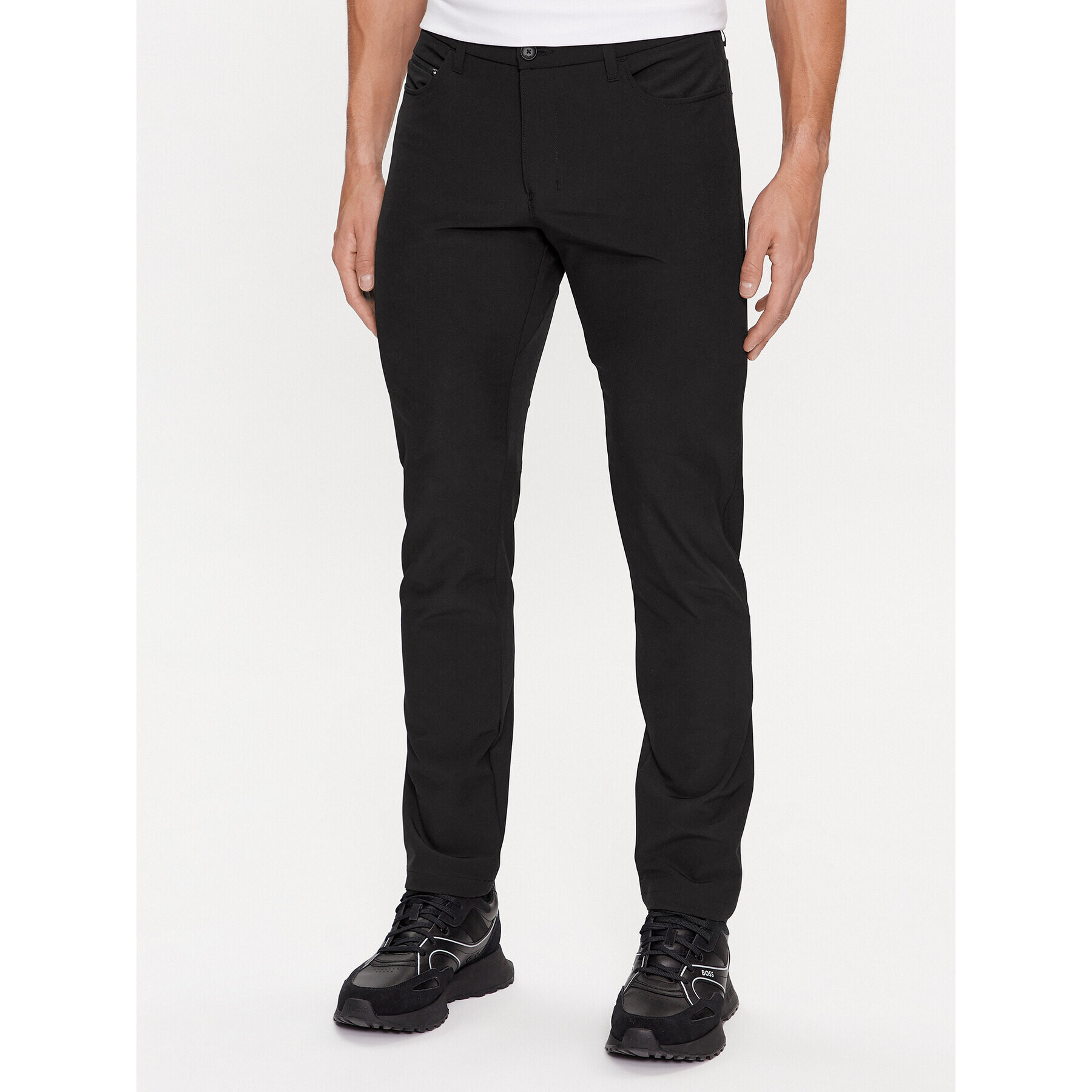 Boss Szövet nadrág T_ATG 50495498 Fekete Slim Fit - Pepit.hu