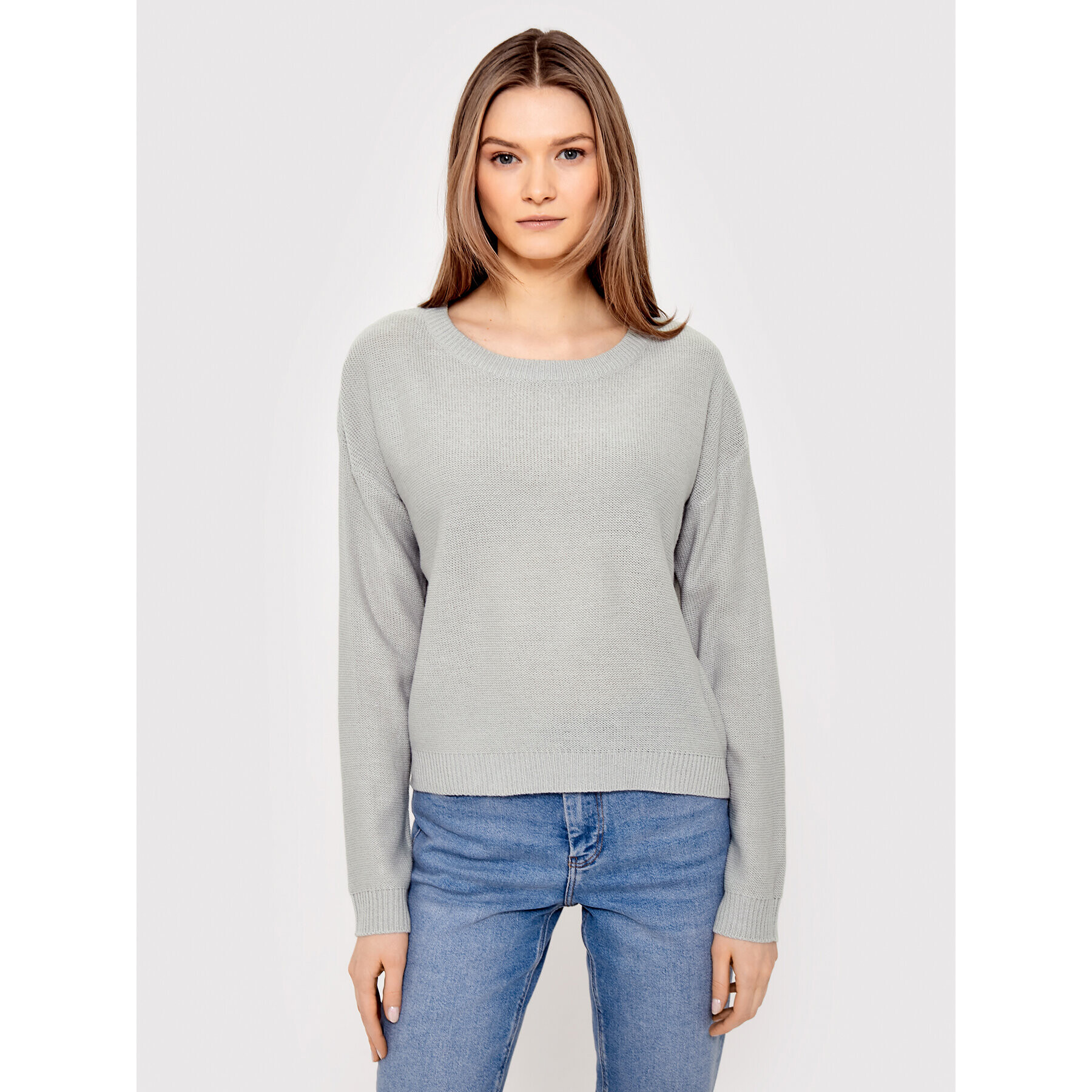 Brave Soul Sweater LK-230GRUNGEW Szürke Relaxed Fit - Pepit.hu