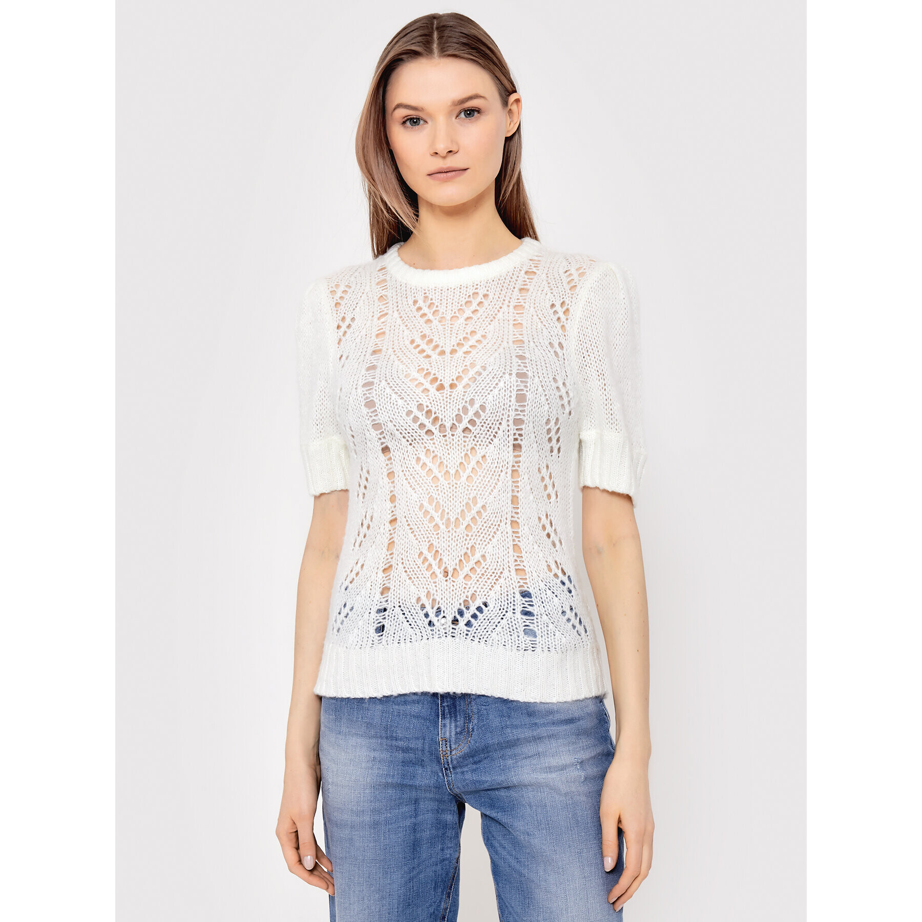 Brave Soul Sweater LK-230MILLY Fehér Regular Fit - Pepit.hu