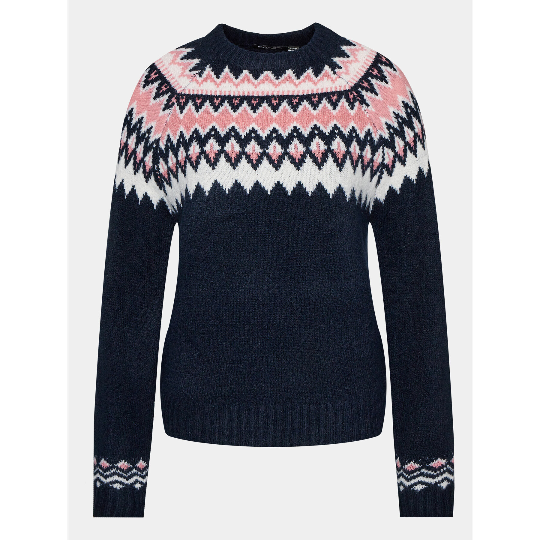 Brave Soul Sweater LK-555FAIRISLE Kék Regular Fit - Pepit.hu