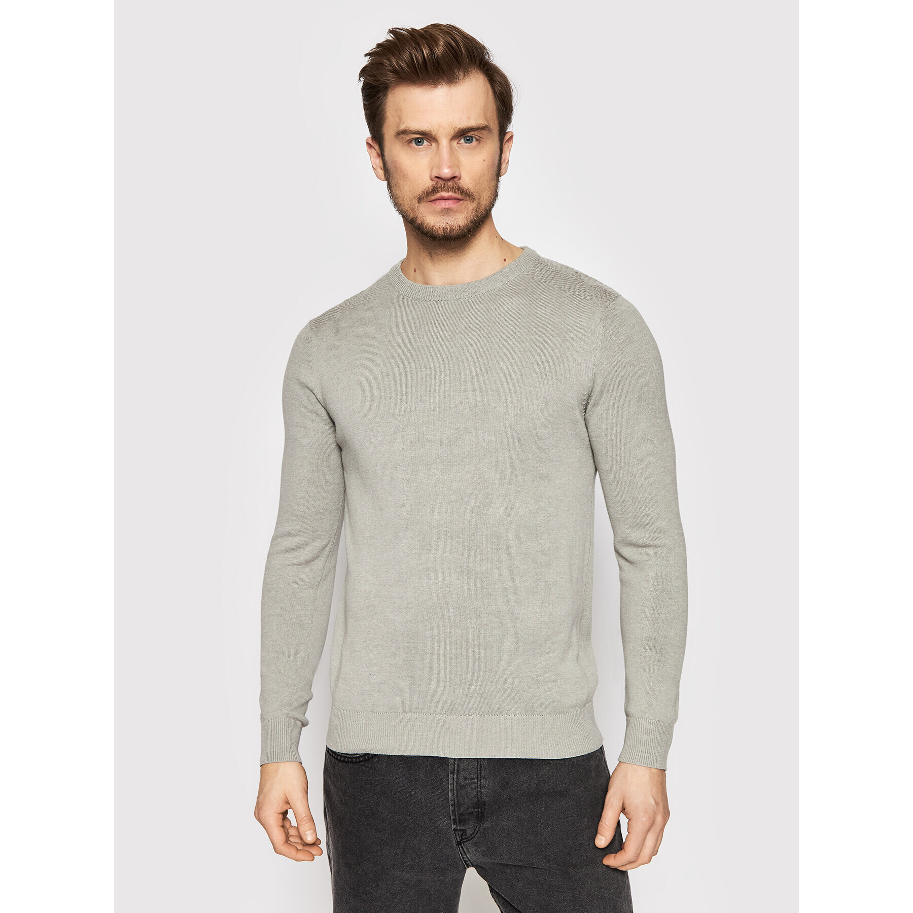 Brave Soul Sweater MK-162MANX Szürke Regular Fit - Pepit.hu