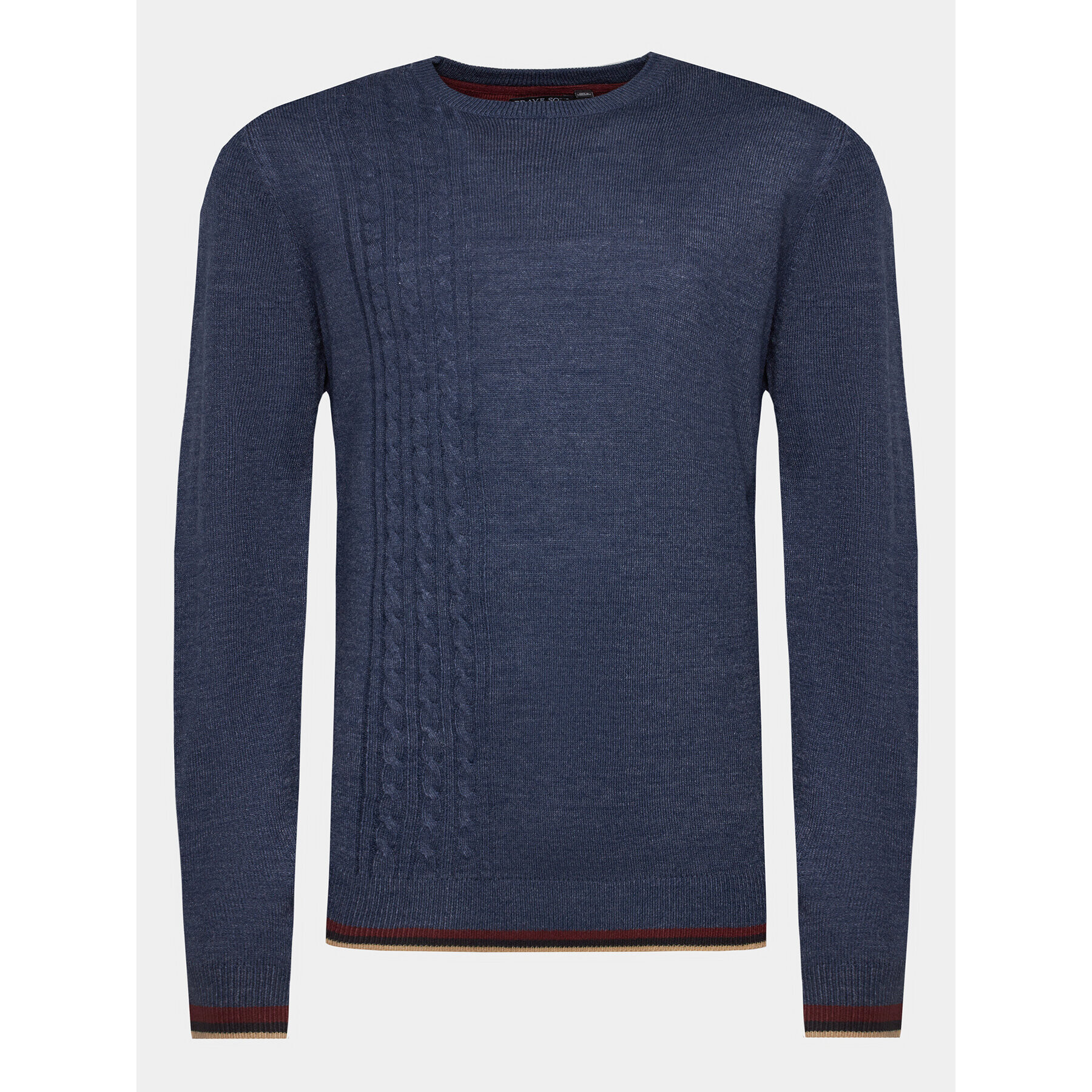 Brave Soul Sweater MK-248BERTRAM1 Sötétkék Regular Fit - Pepit.hu