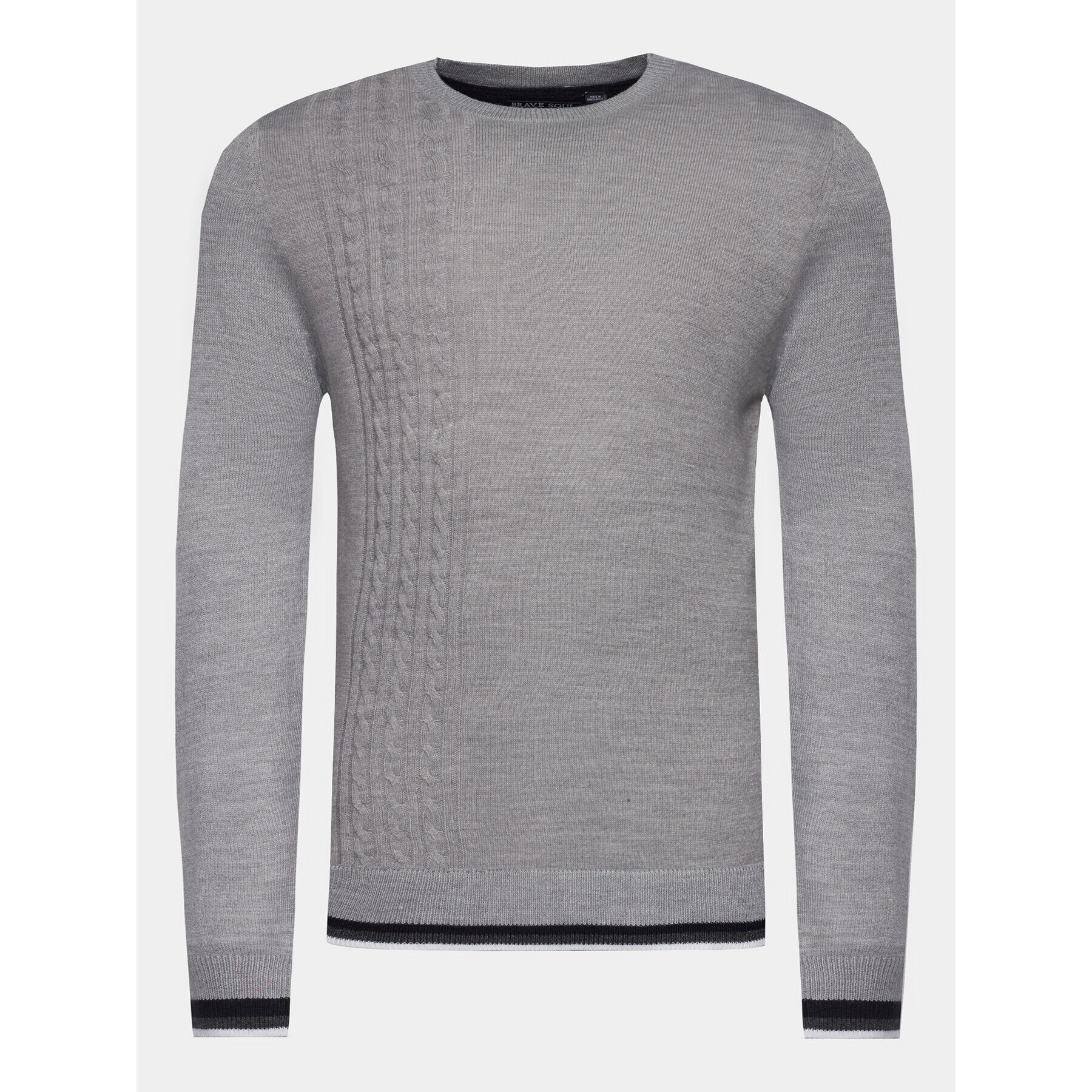 Brave Soul Sweater MK-248BERTRAM1 Szürke Regular Fit - Pepit.hu