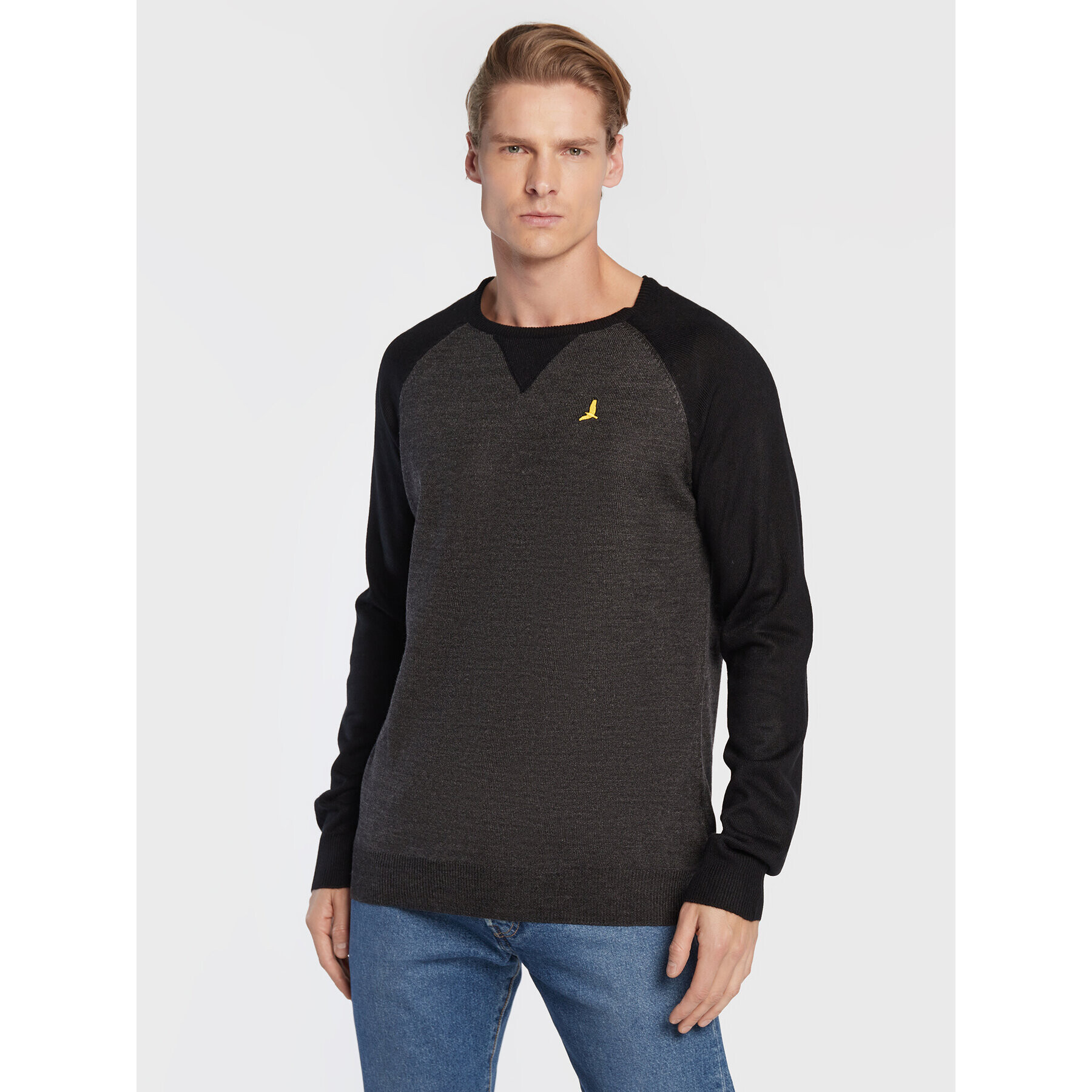 Brave Soul Sweater MK-248HIGGSB Szürke Regular Fit - Pepit.hu