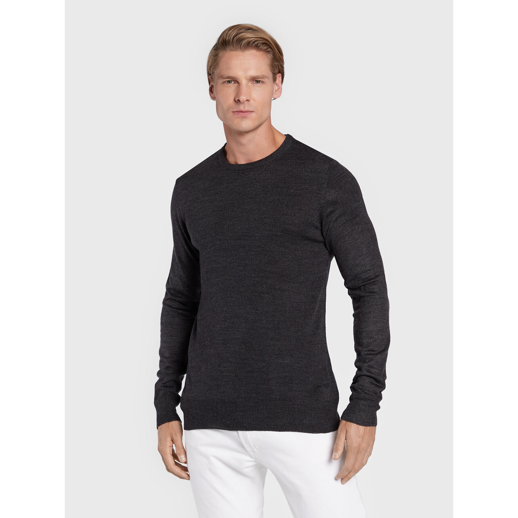 Brave Soul Sweater MK-279PARSECN Szürke Regular Fit - Pepit.hu