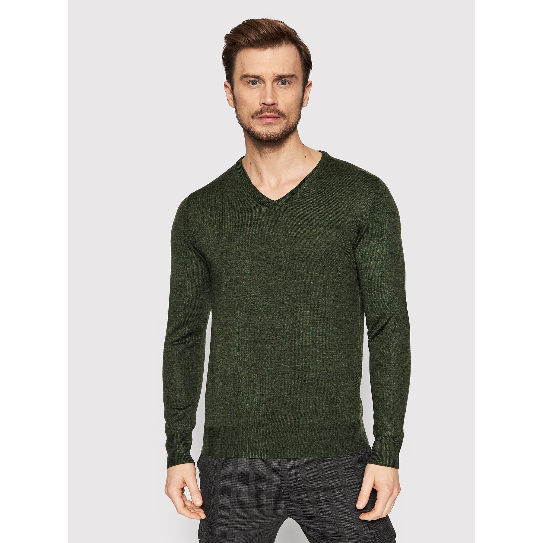 Brave Soul Sweater MK-279QUAZARD Zöld Regular Fit - Pepit.hu