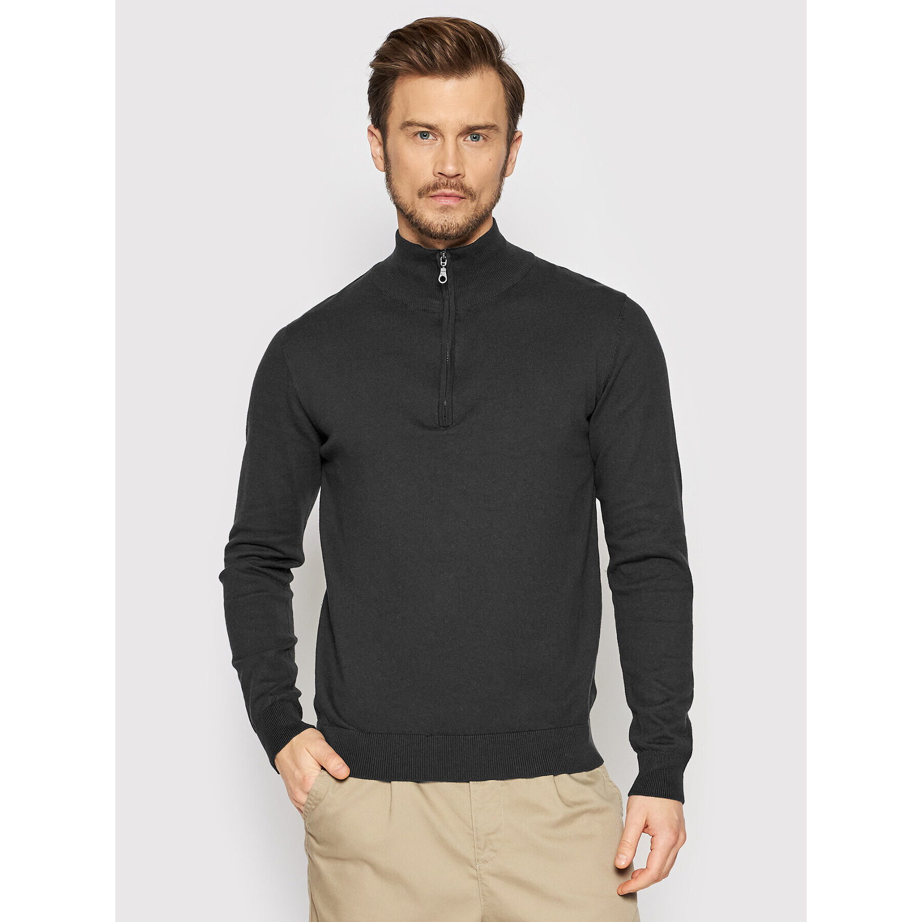 Brave Soul Sweater MK-36FROSTD Szürke Regular Fit - Pepit.hu