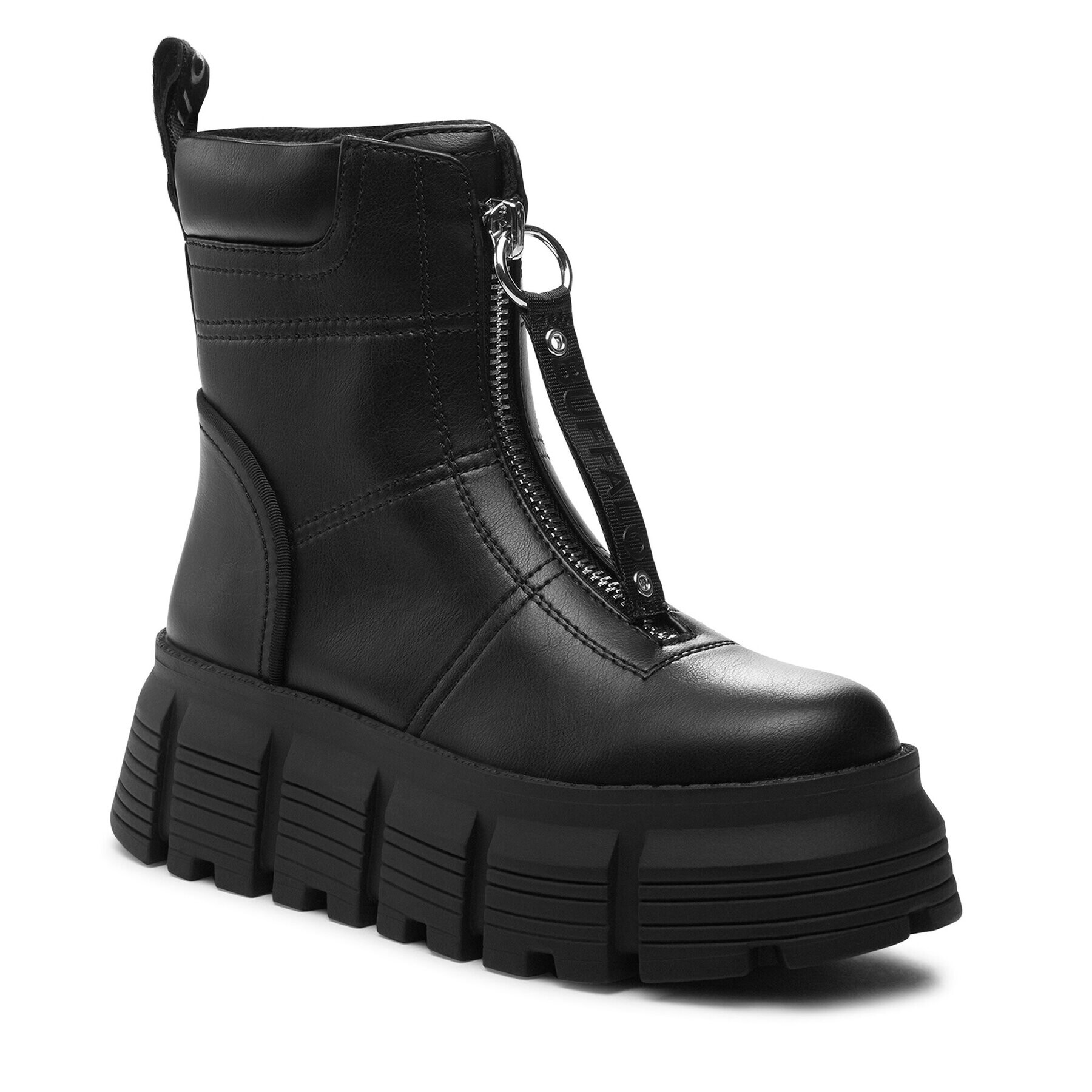 Buffalo Bokacsizma Ava Front Zip Boot 1622338 Fekete - Pepit.hu