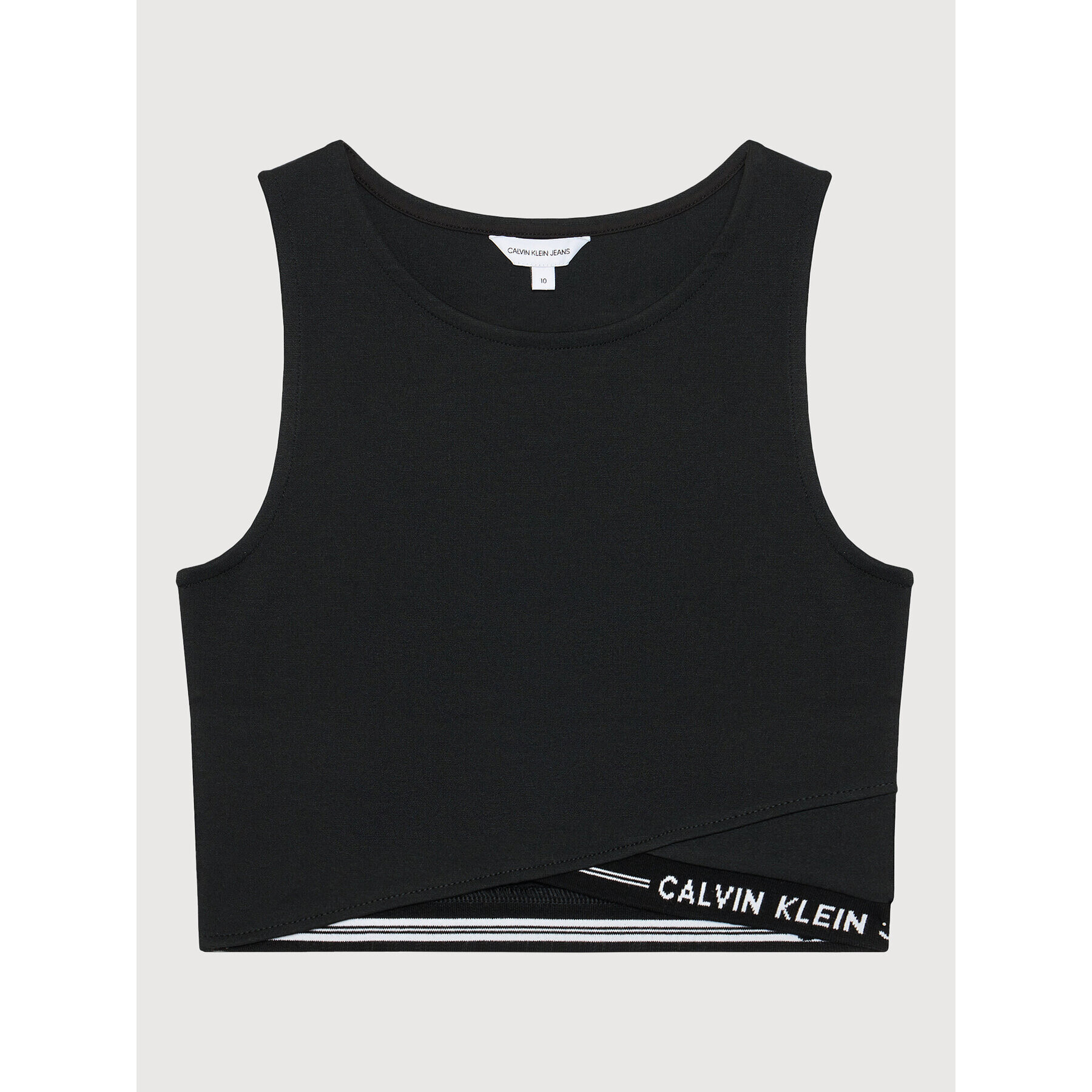 Calvin Klein Blúz Intarsia Logo IG0IG01048 Fekete Slim Fit - Pepit.hu