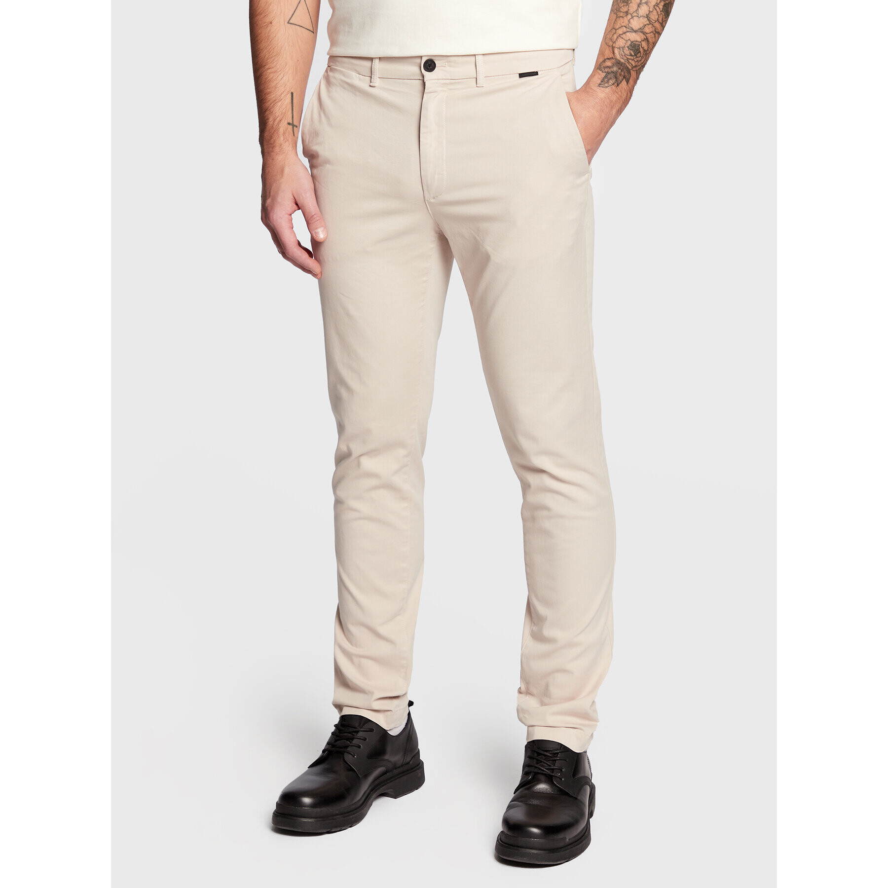 Calvin Klein Chinos K10K109911 Bézs Slim Fit - Pepit.hu