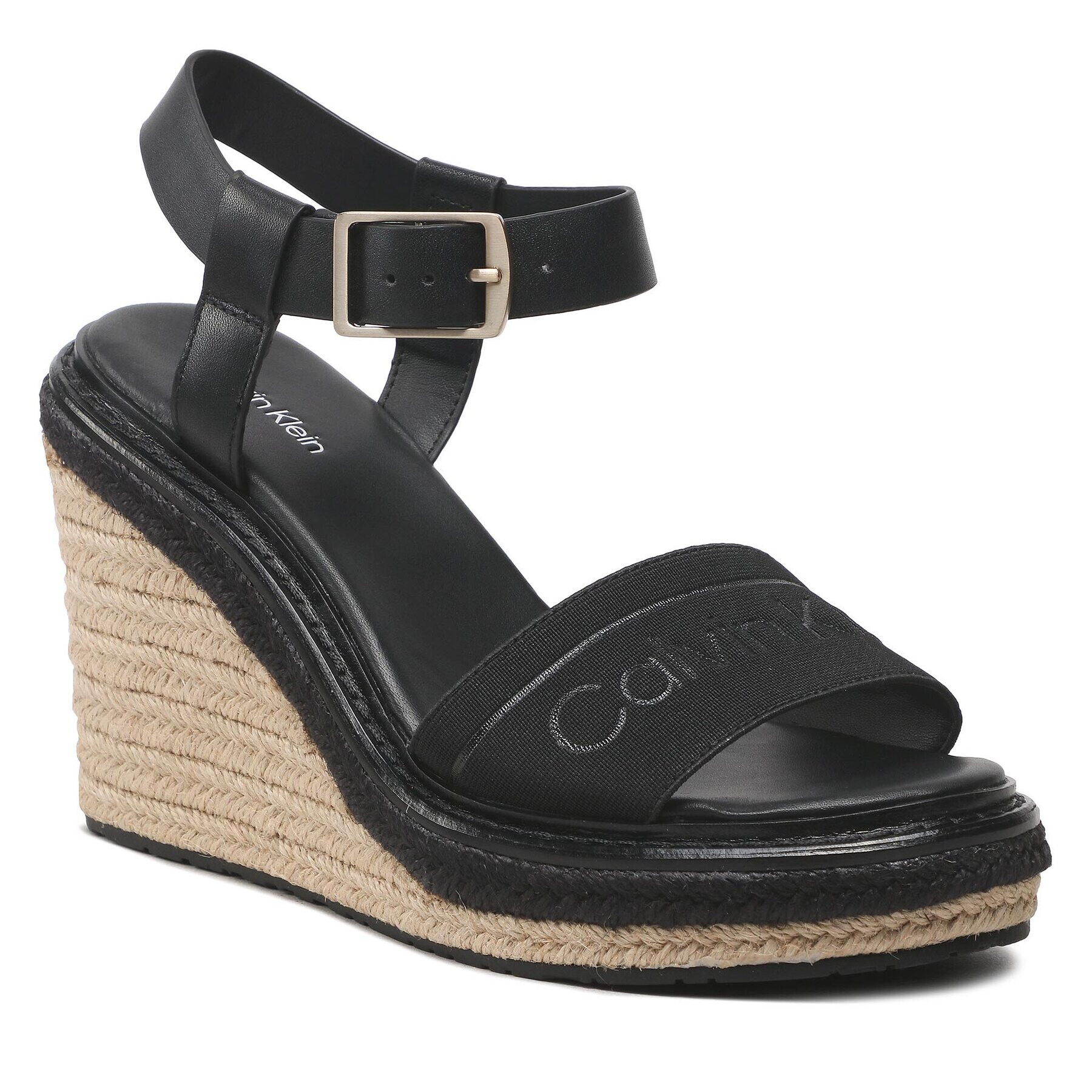 Calvin Klein Espadrilles Wedge 70HH HW0HW01499 Fekete - Pepit.hu