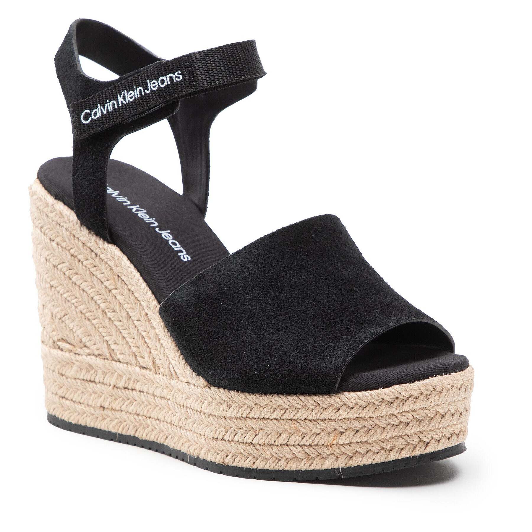 Calvin Klein Espadrilles Wedge Sandal Ankle Clip Su YW0YW00571 Fekete - Pepit.hu