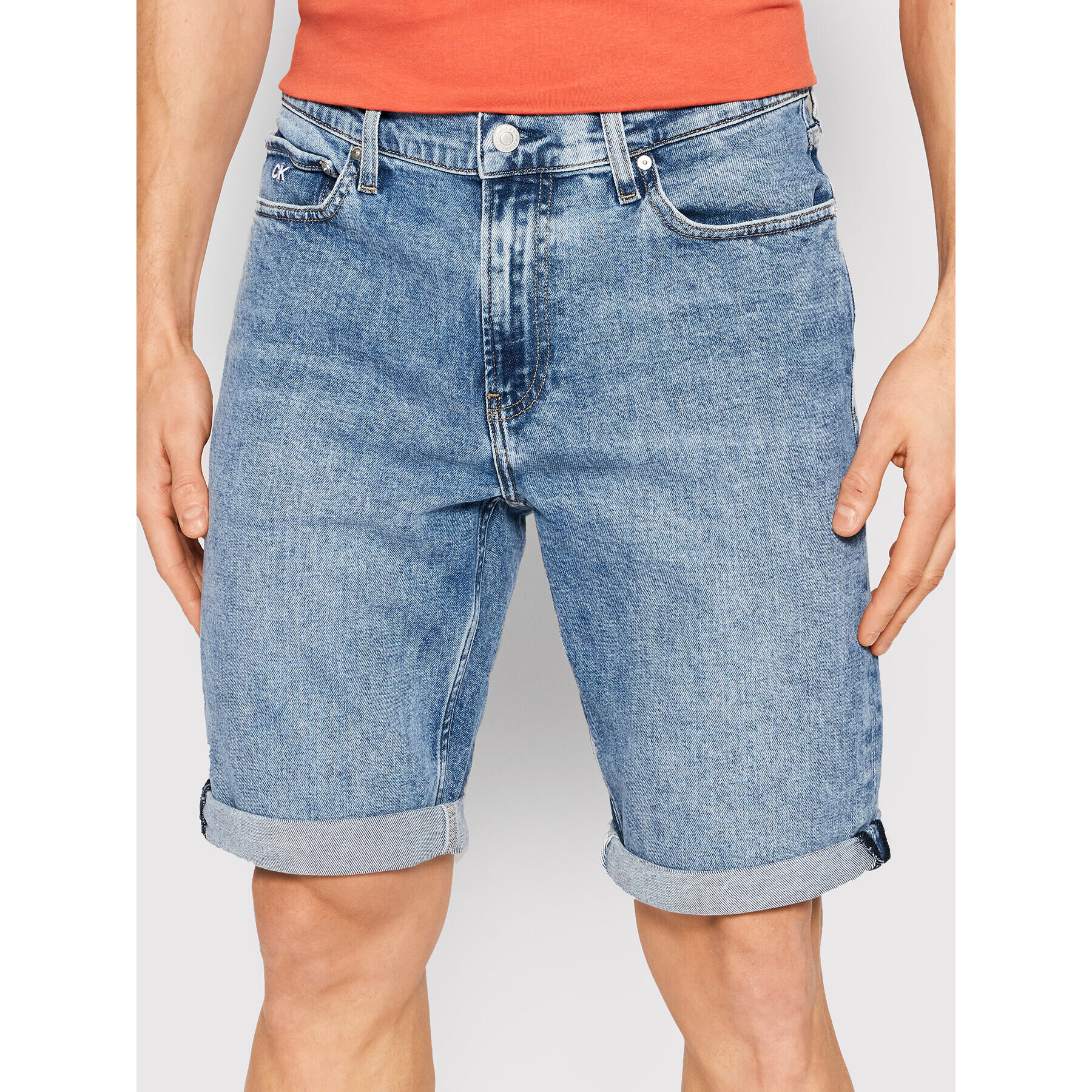 Calvin Klein Farmer rövidnadrág K10K108675 Kék Slim Fit - Pepit.hu