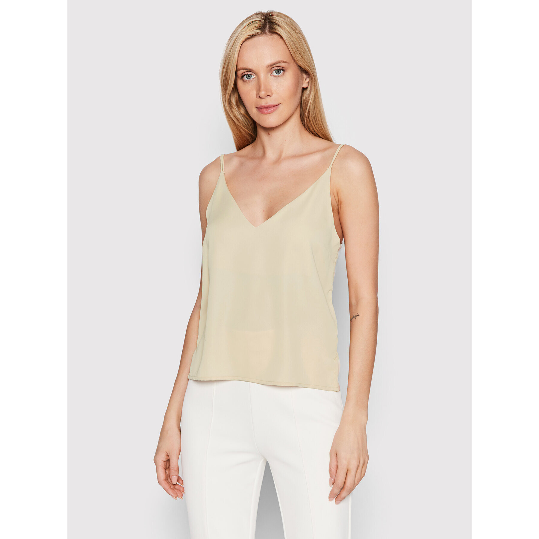 Calvin Klein Felső Cami K20K203781 Bézs Regular Fit - Pepit.hu