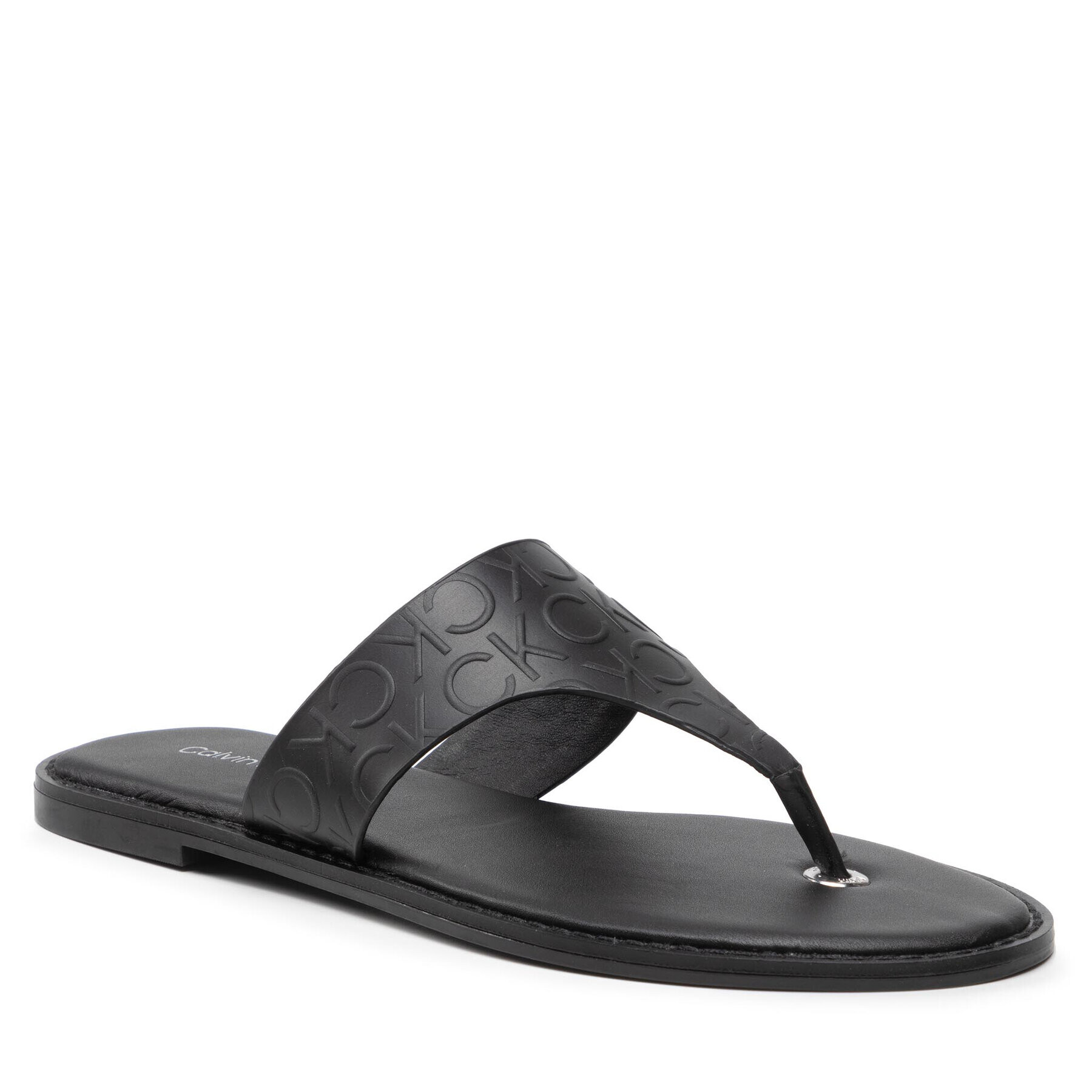 Calvin Klein Flip-flops Almond Flat Tp Slide Hf HW0HW01159 Fekete - Pepit.hu