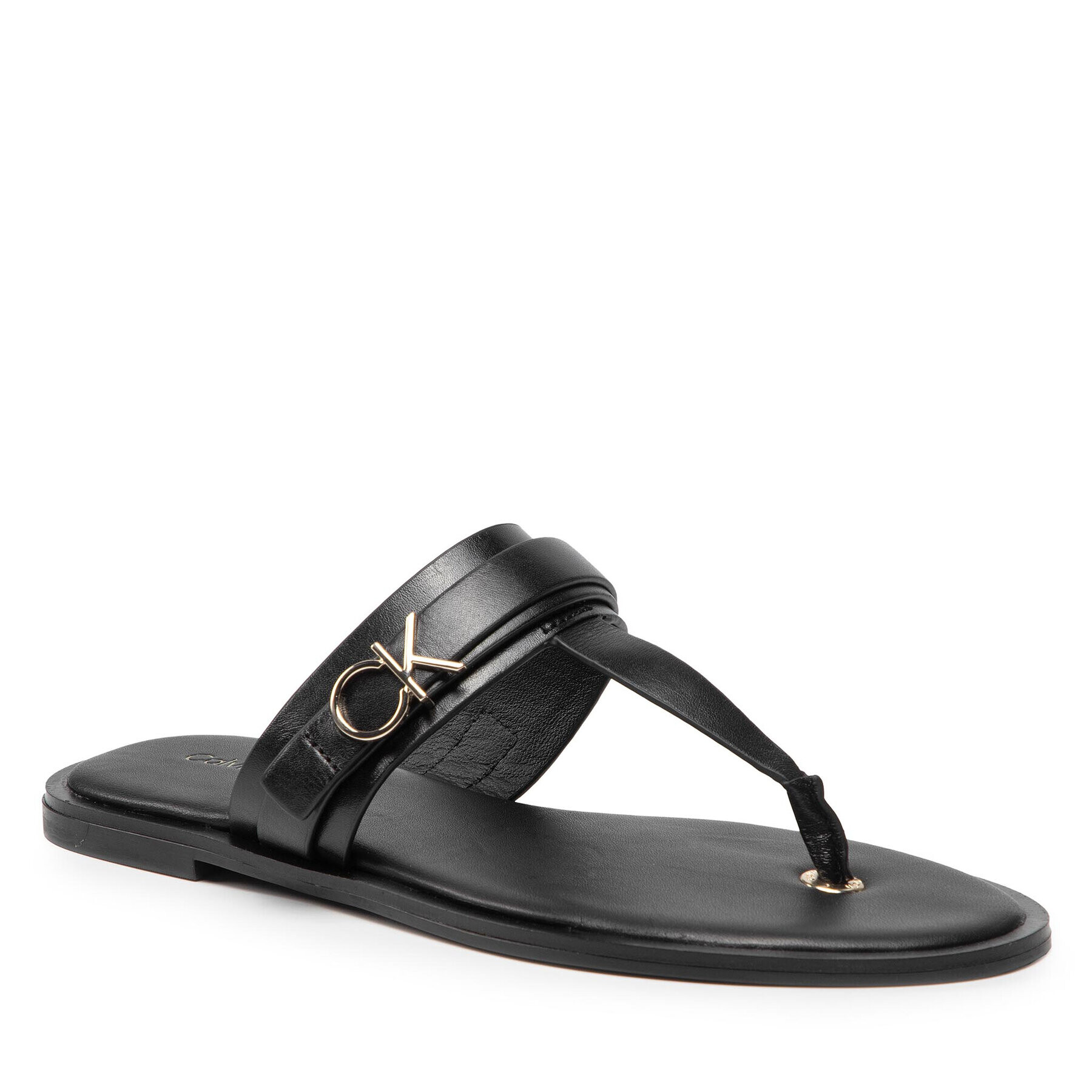 Calvin Klein Flip-flops Almond Flat Tp Slide W/Hdw HW0HW00829 Fekete - Pepit.hu