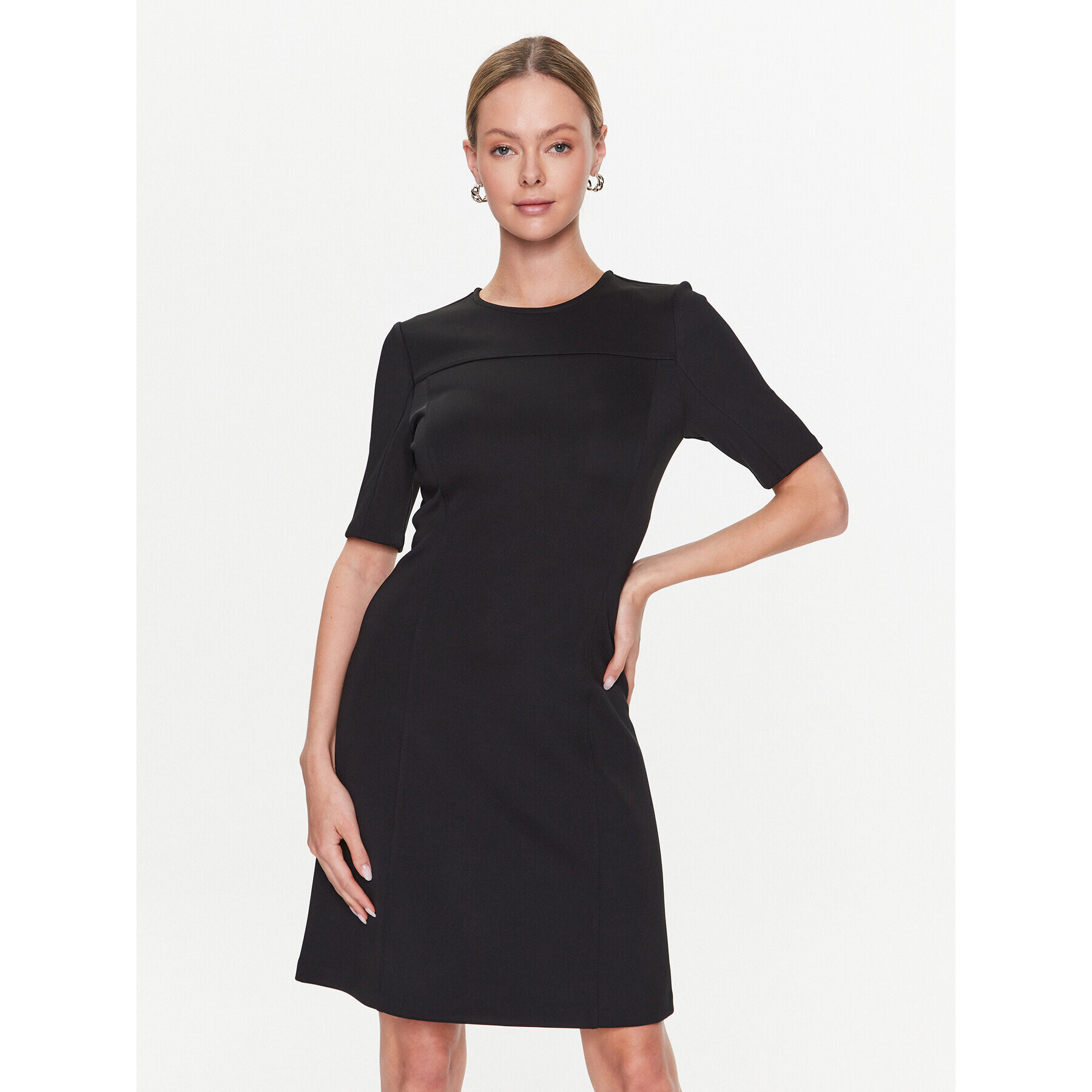 Calvin Klein Hétköznapi ruha Technical Knit Mini Dress K20K205513 Fekete Regular Fit - Pepit.hu