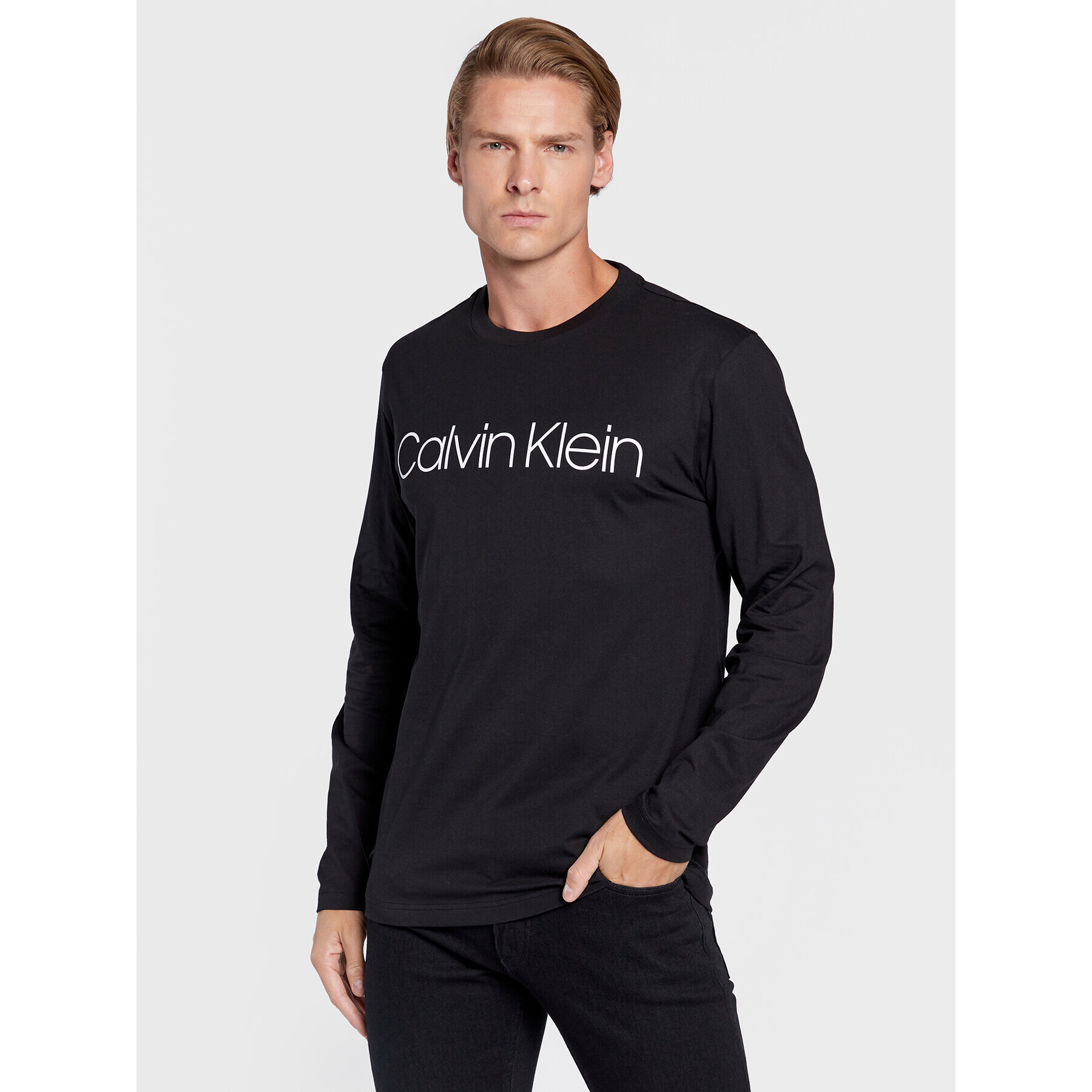 Calvin Klein Hosszú ujjú K10K104690 Fekete Regular Fit - Pepit.hu