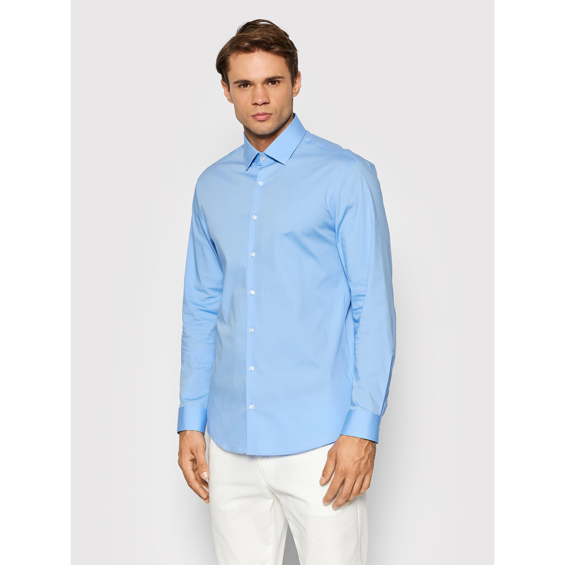 Calvin Klein Ing Poplin K10K108229 Kék Slim Fit - Pepit.hu