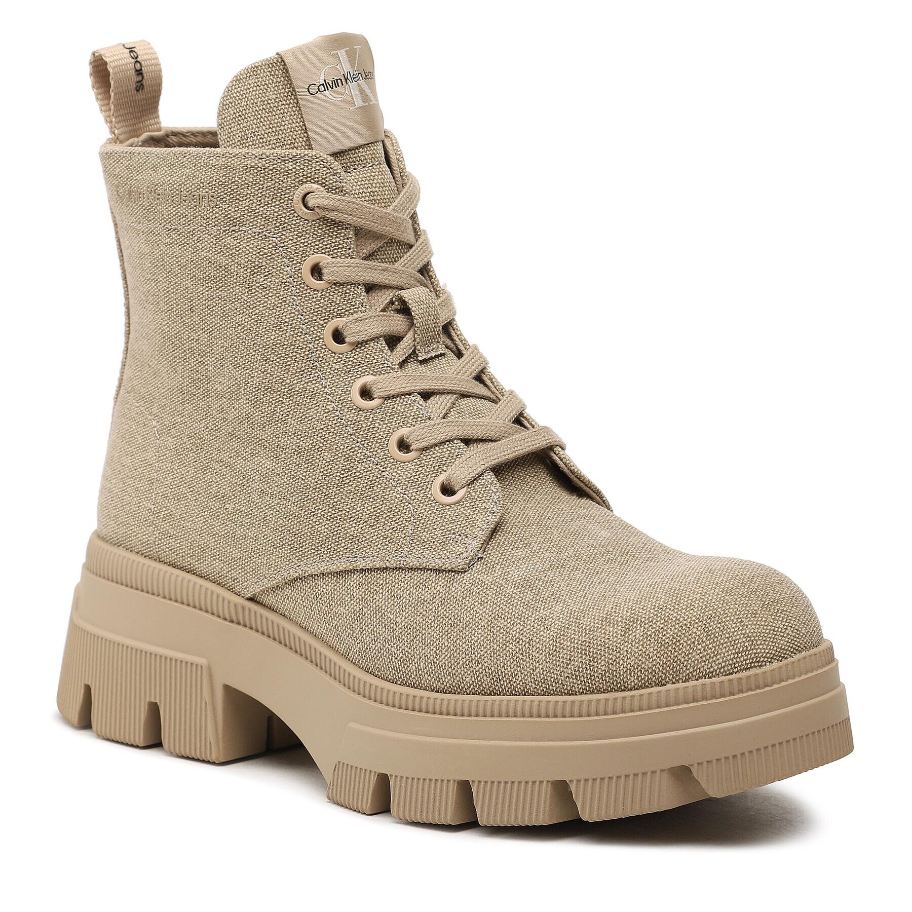 Calvin Klein Jeans Bakancs Chunky Combat Laceup Boot Co YW0YW01239 Bézs - Pepit.hu