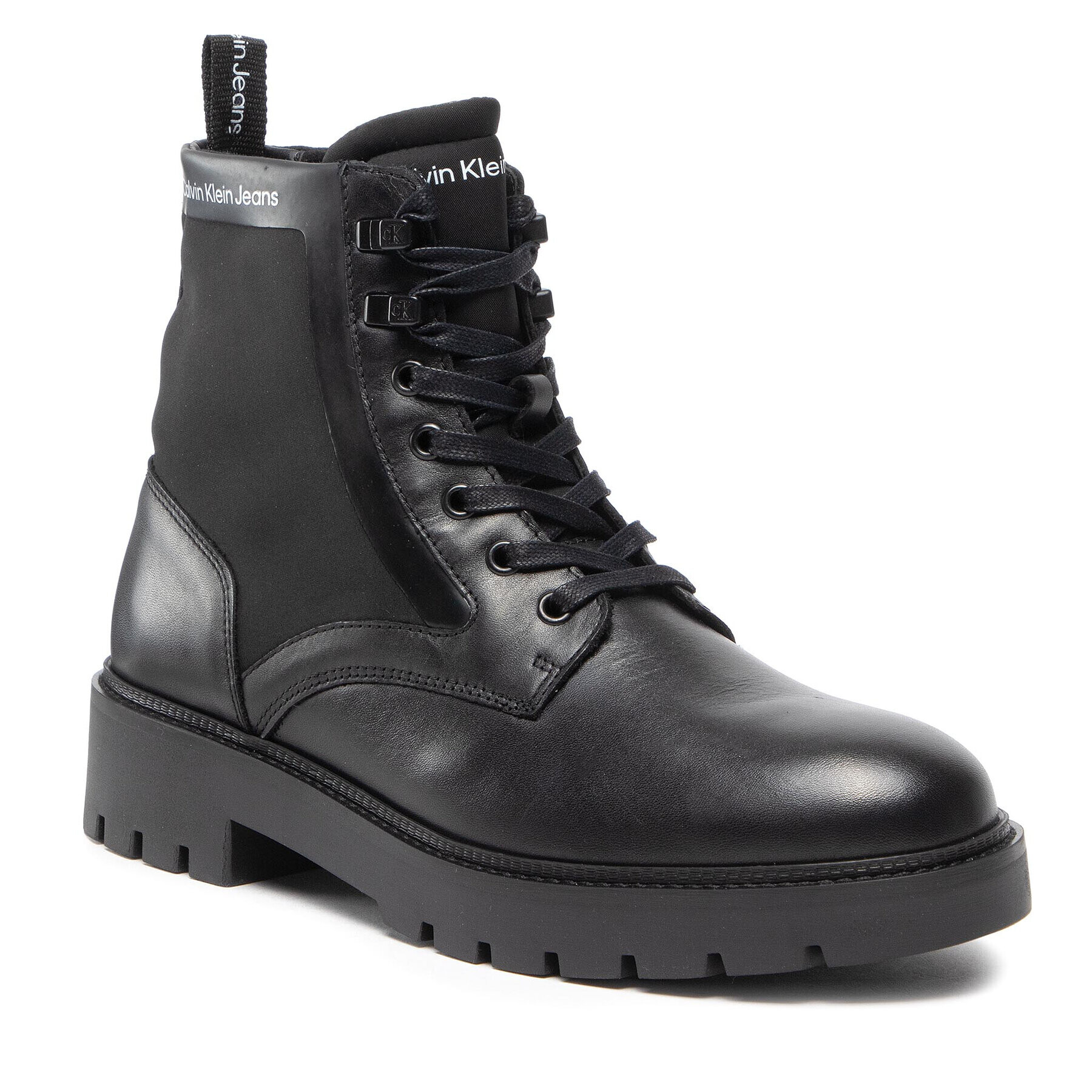 Calvin Klein Jeans Bakancs Military Boot Mix Material YM0YM00409 Fekete - Pepit.hu