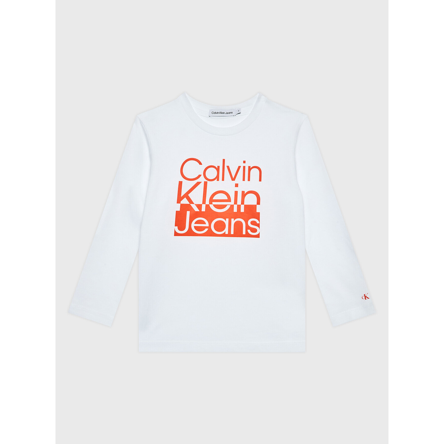 Calvin Klein Jeans Blúz Box Logo IB0IB01451 Fehér Regular Fit - Pepit.hu