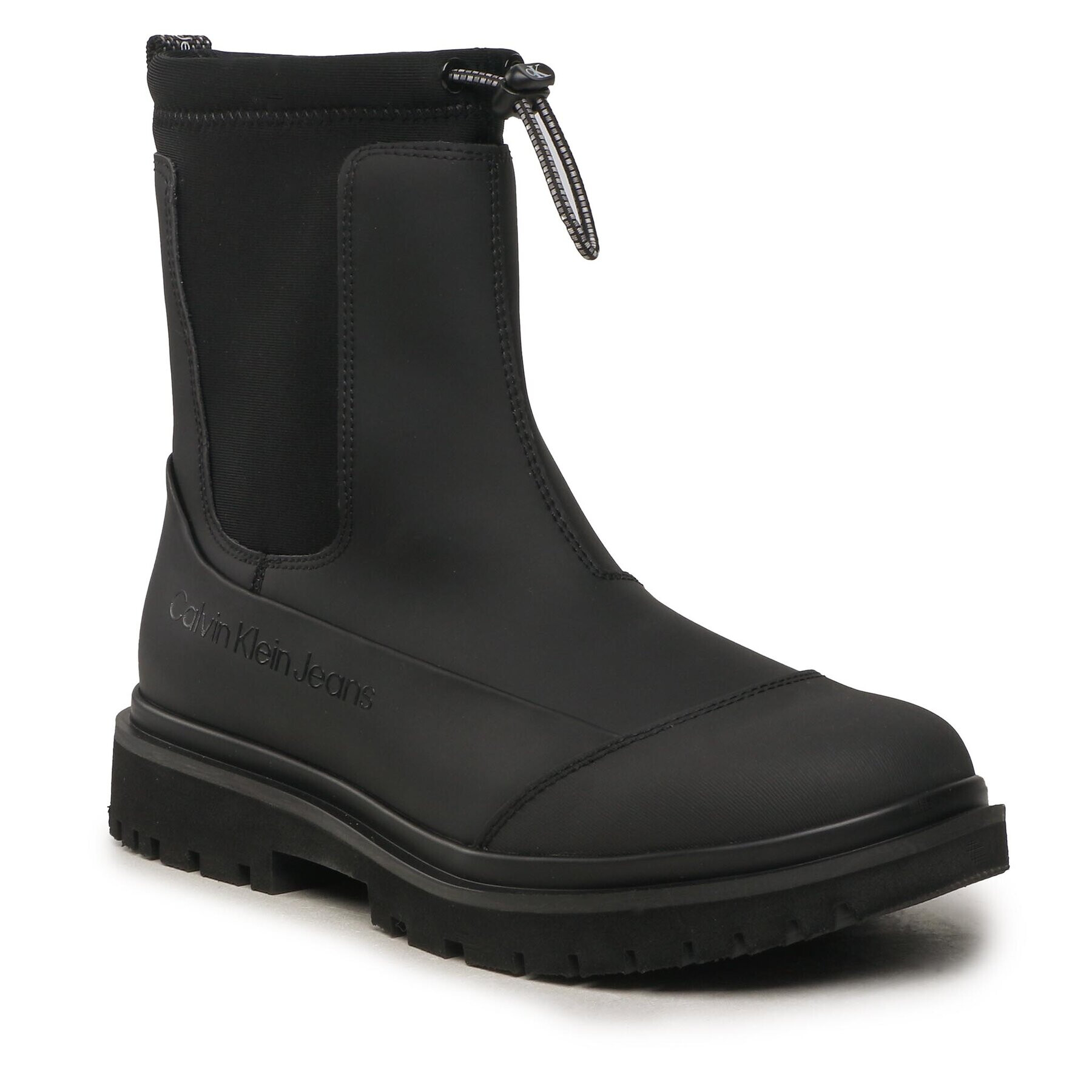 Calvin Klein Jeans Bokacsizma Chunky Combat Chelsea Boot Rub YW0YW01065 Fekete - Pepit.hu