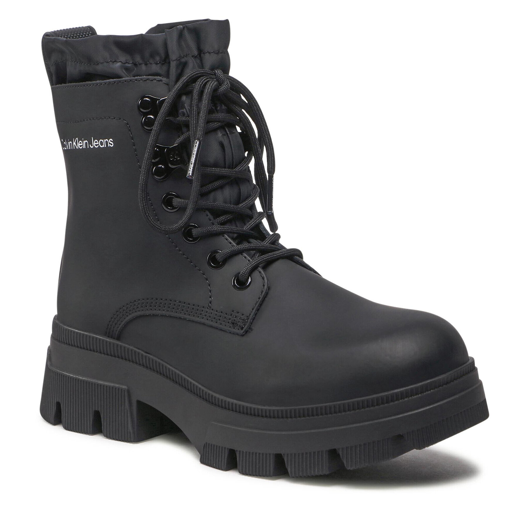 Calvin Klein Jeans Bokacsizma Chunky Combat Laceup Hiking YW0YW00739 Fekete - Pepit.hu