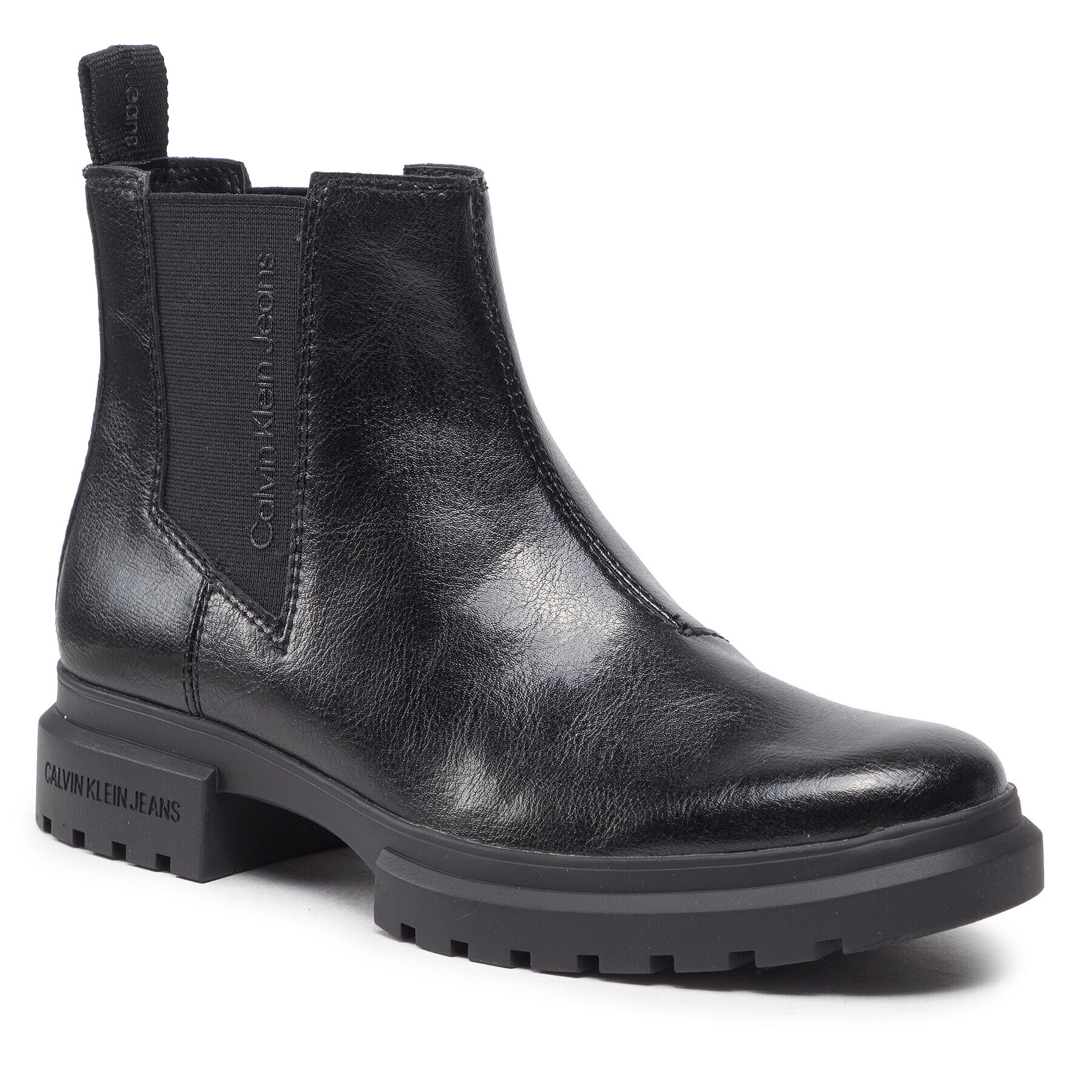 Calvin Klein Jeans Bokacsizma Cleated Chelsea Boot YW0YW00834 Fekete - Pepit.hu