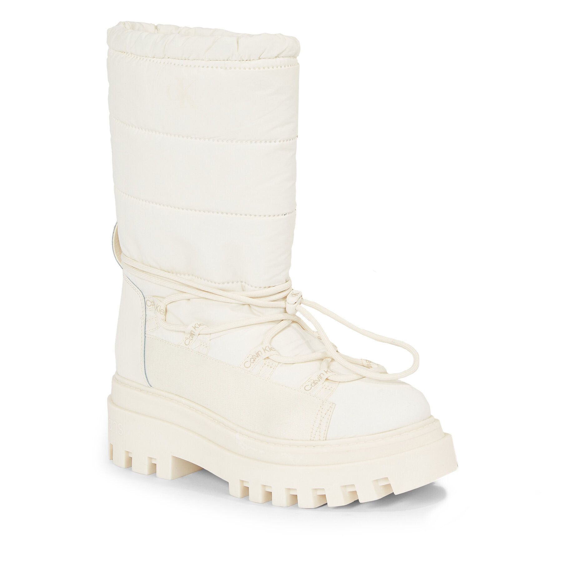 Calvin Klein Jeans Bokacsizma Flatform Snow Boot Nylon Wn YW0YW01146 Fehér - Pepit.hu