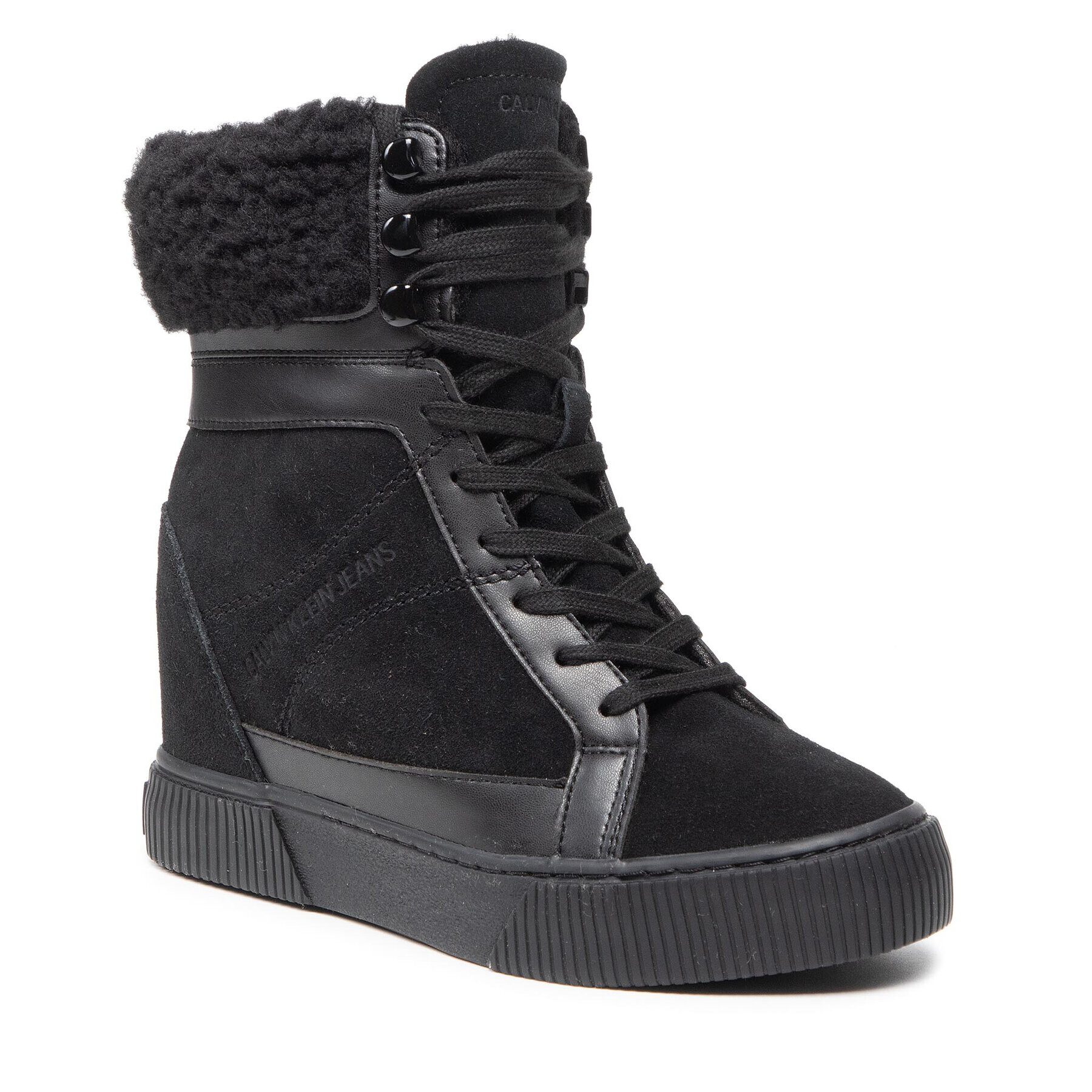 Calvin Klein Jeans Bokacsizma Hidden Wedge Sneaker Warm YW0YW00439 Fekete - Pepit.hu