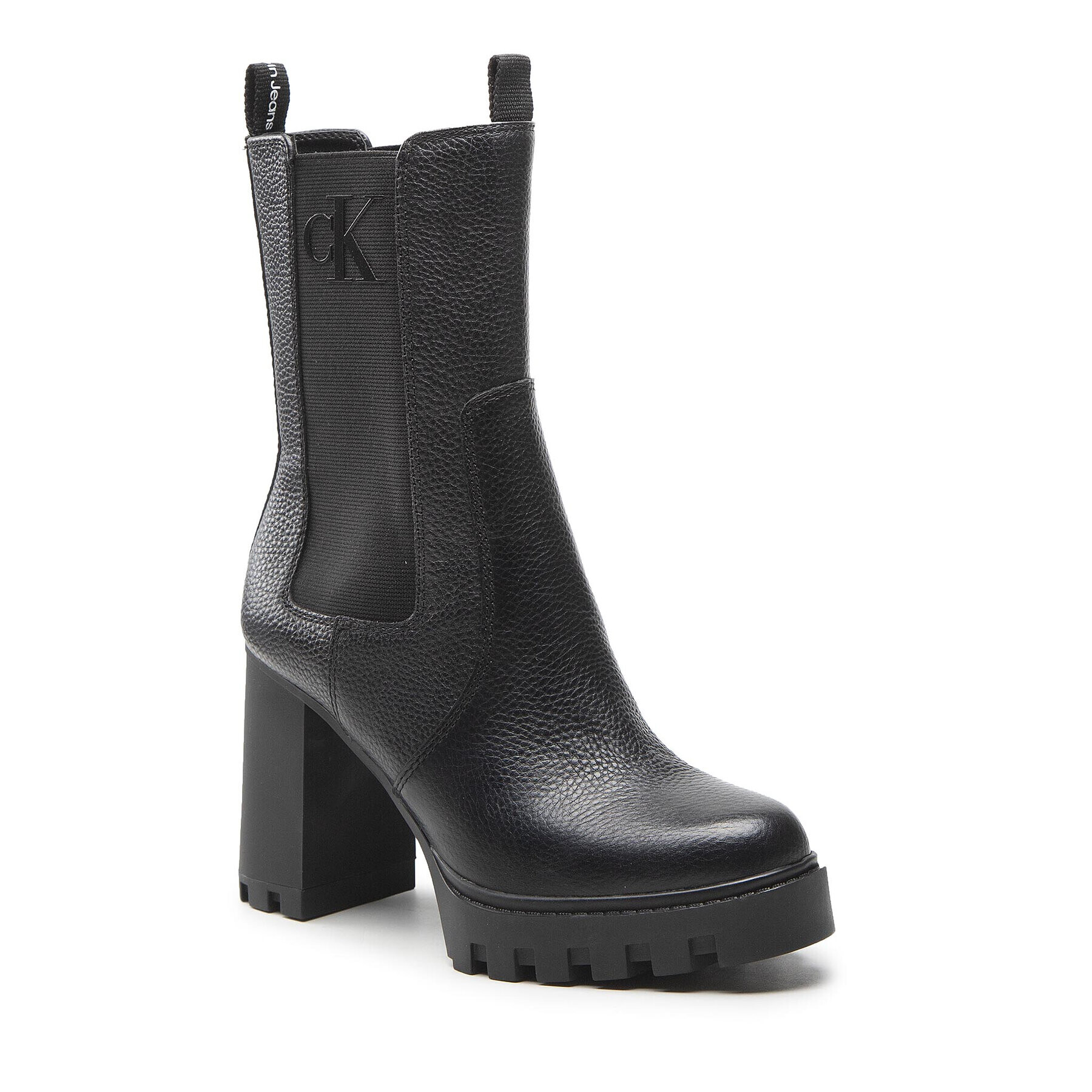 Calvin Klein Jeans Bokacsizma Platform Boot Chelsea YW0YW00727 Fekete - Pepit.hu