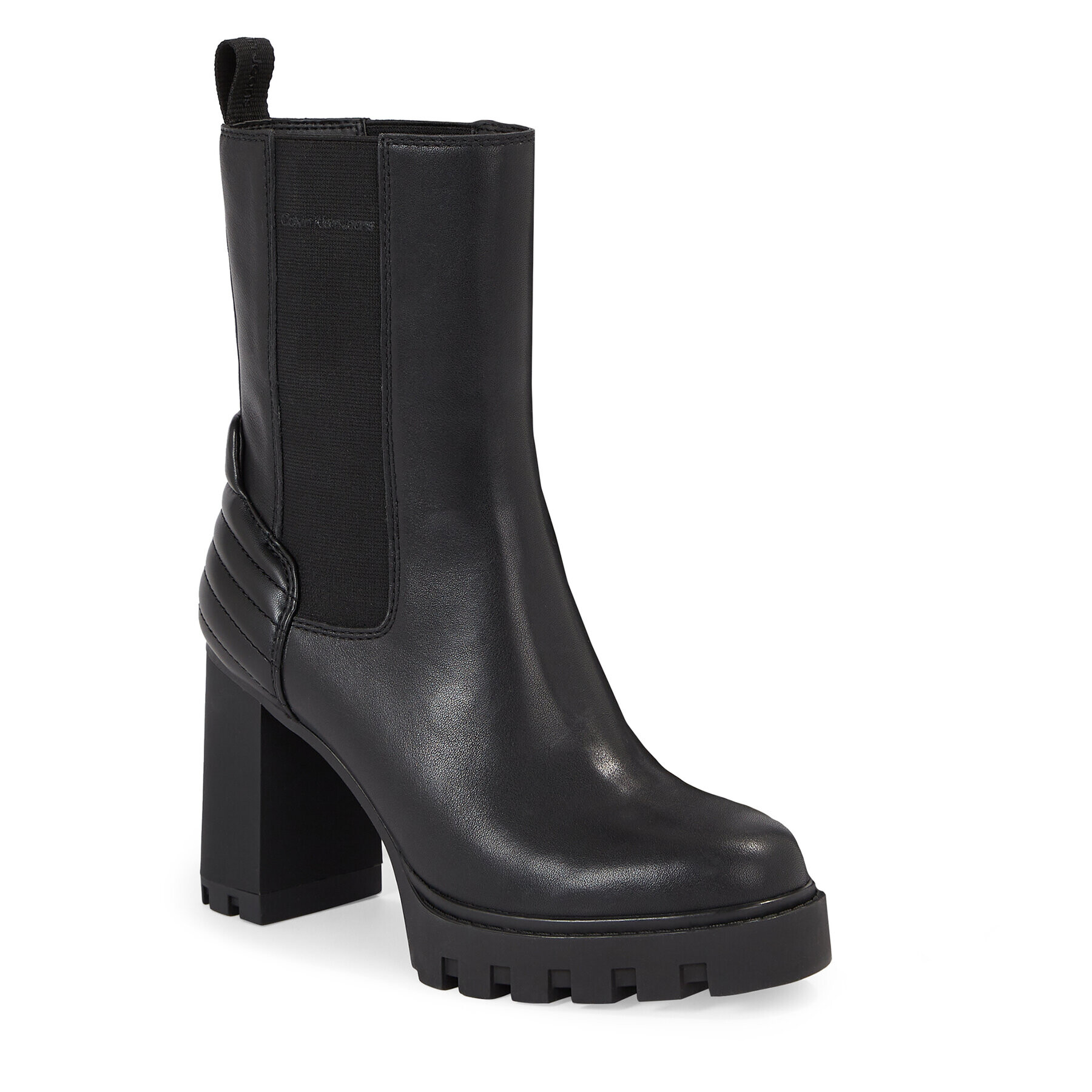 Calvin Klein Jeans Bokacsizma Platform Chelsea Boot Lth Wn YW0YW01140 Fekete - Pepit.hu