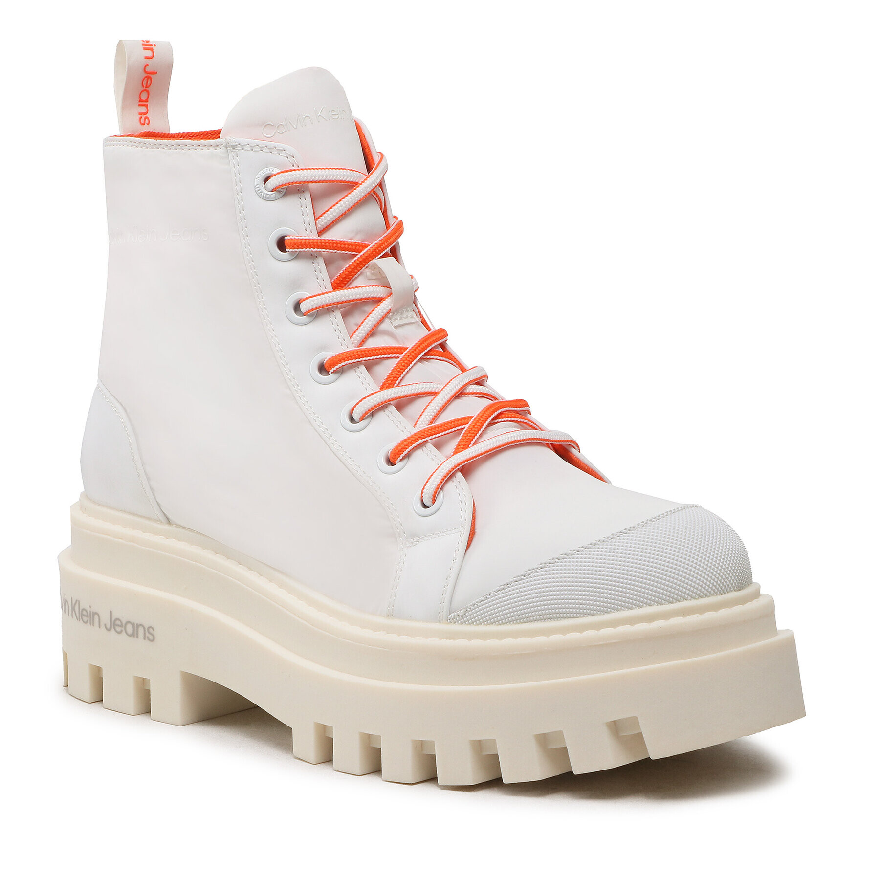 Calvin Klein Jeans Bokacsizma Toothy Combat Boot Softny YW0YW00948 Fehér - Pepit.hu