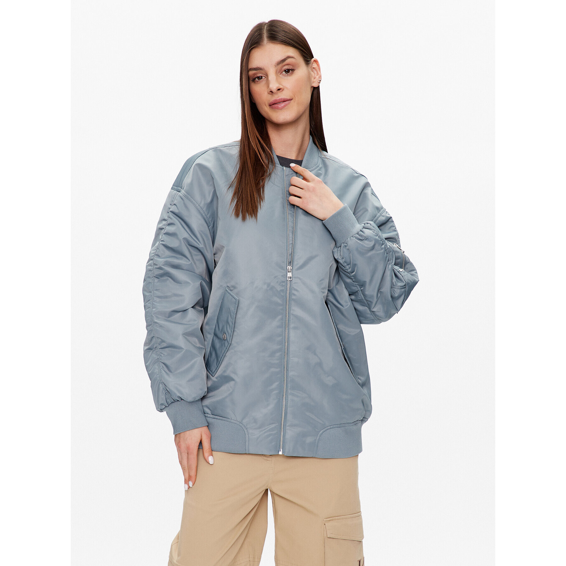 Calvin Klein Jeans Bomber dzseki J20J221082 Kék Oversize - Pepit.hu