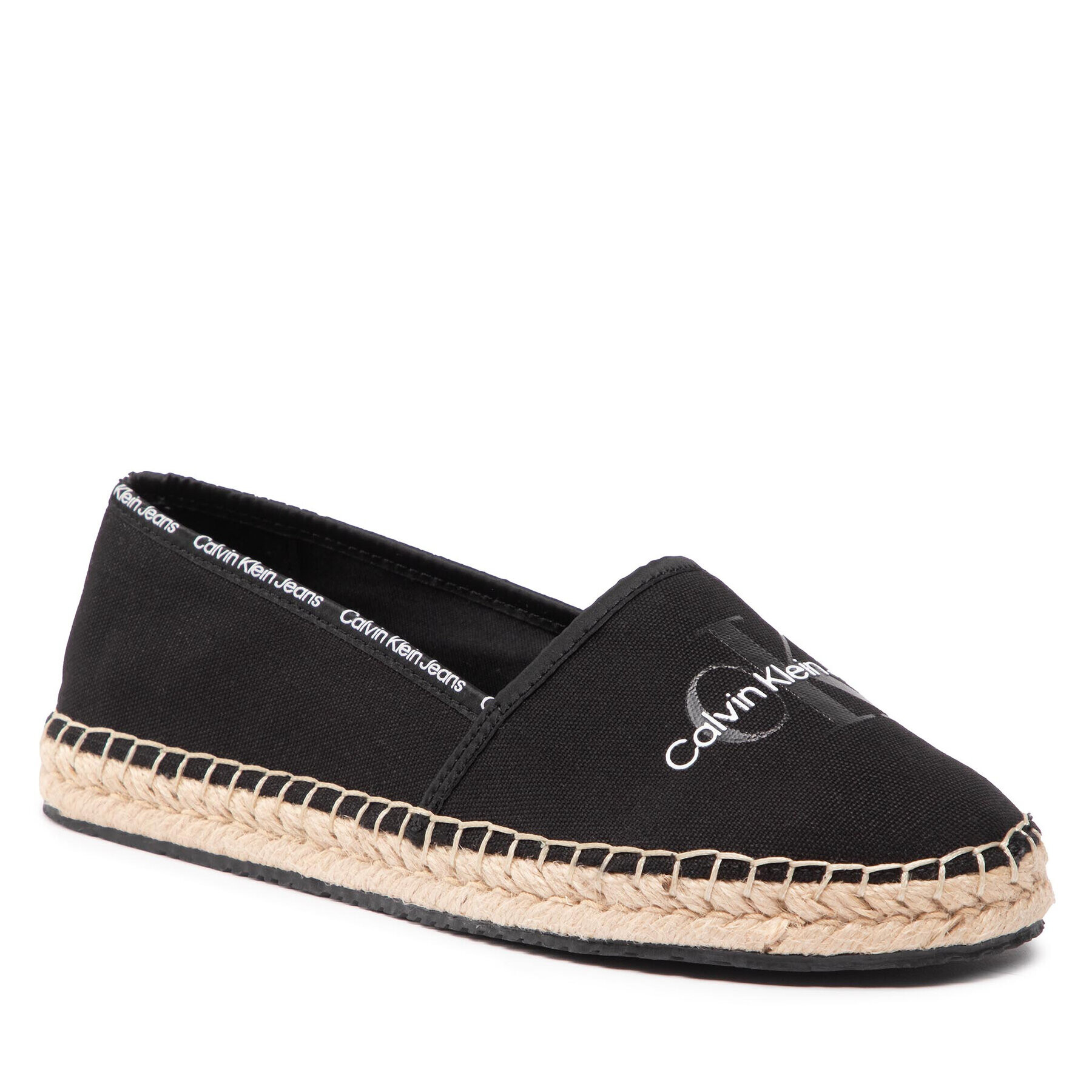 Calvin Klein Jeans Espadrilles Espadrille Monogram YW0YW00660 Fekete - Pepit.hu