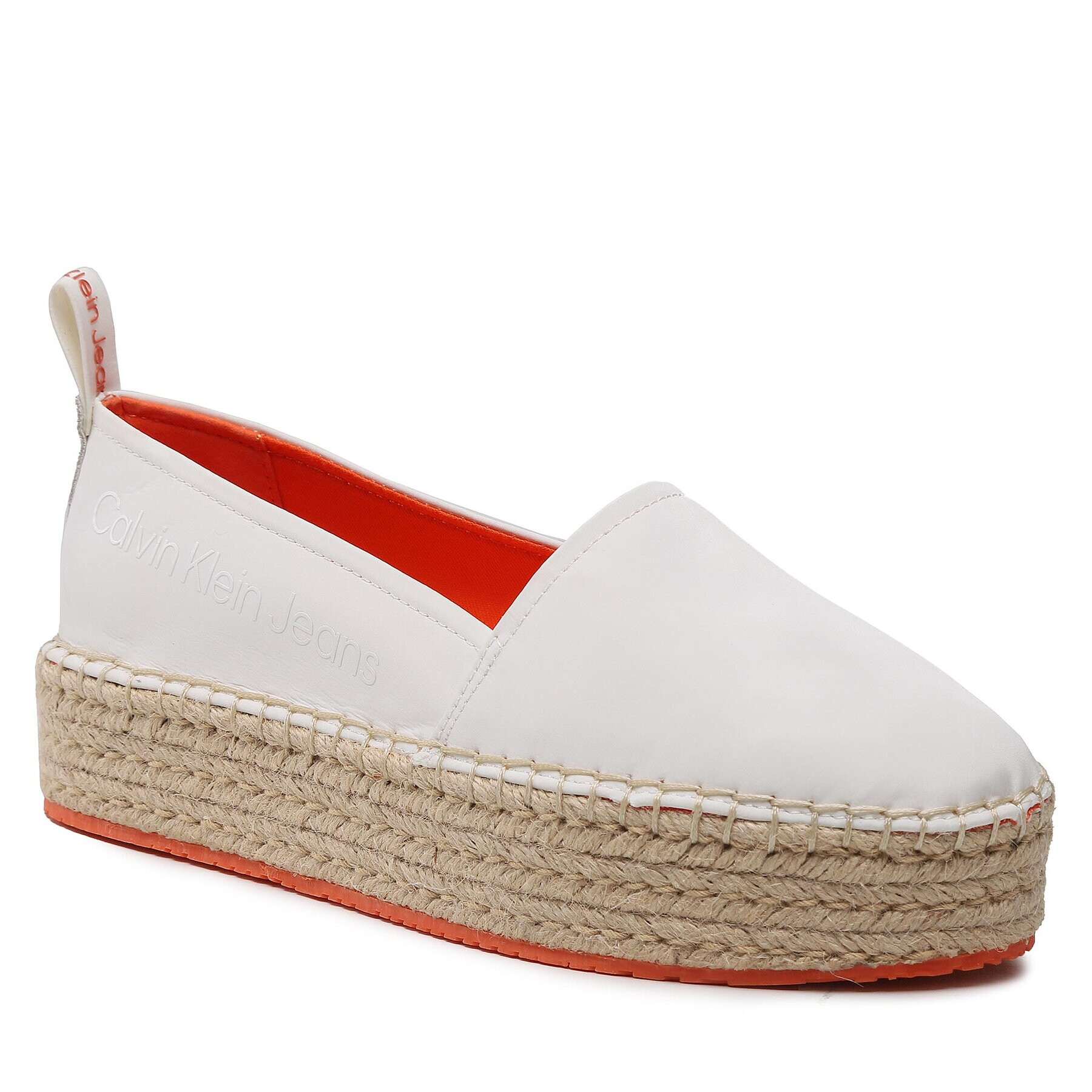 Calvin Klein Jeans Espadrilles Flatform Espadrille Soft Ny YW0YW00989 Fehér - Pepit.hu