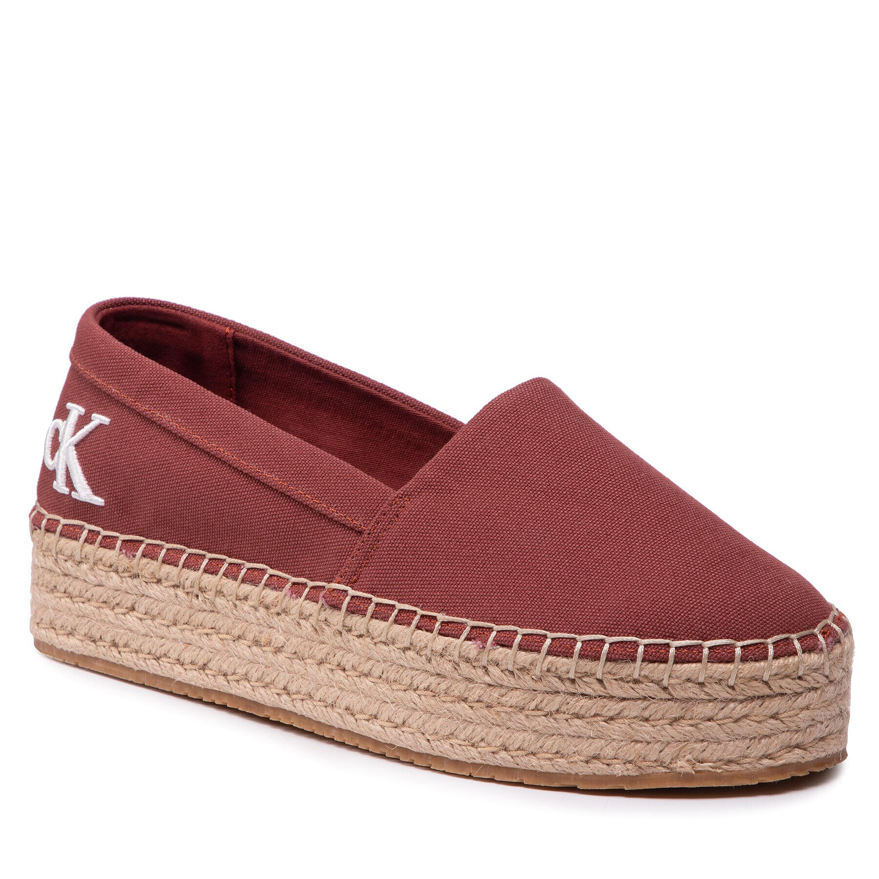 Calvin Klein Jeans Espadrilles Flatform Espadrille YW0YW00661 Bordó - Pepit.hu