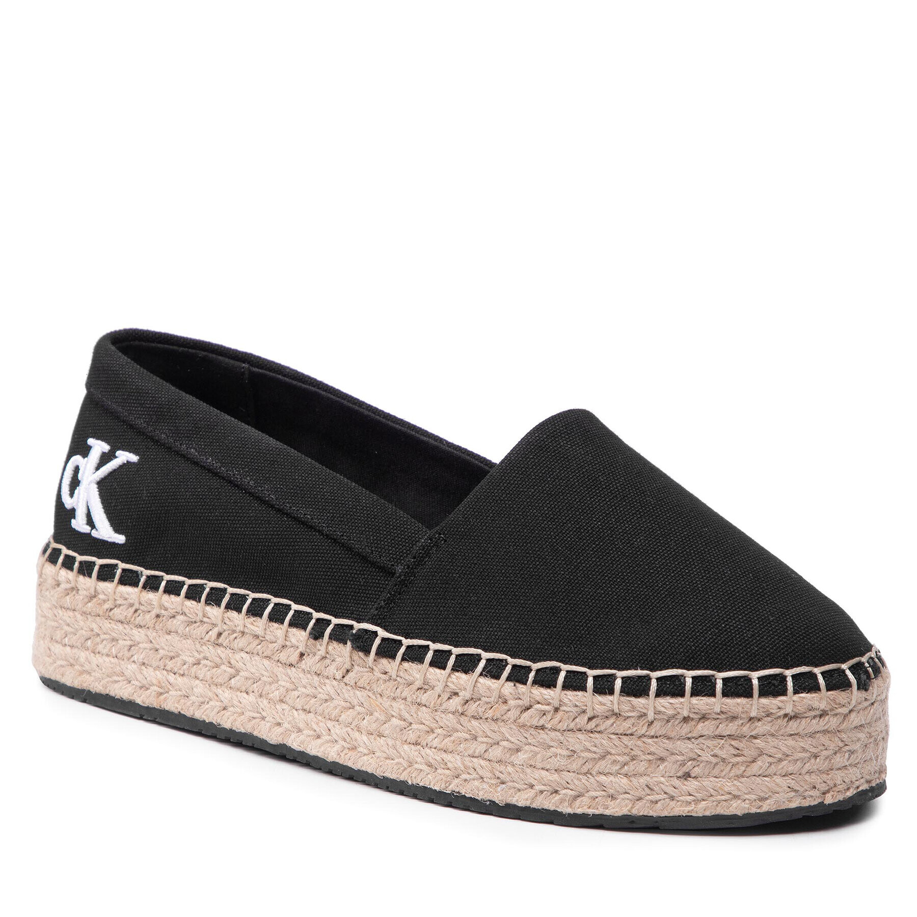 Calvin Klein Jeans Espadrilles Flatform Espadrille YW0YW00661 Fekete - Pepit.hu