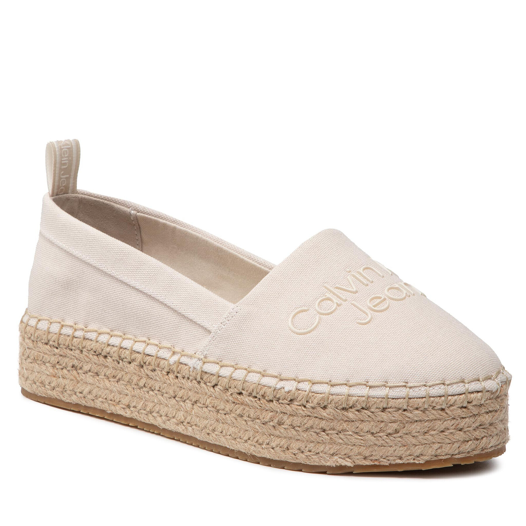 Calvin Klein Jeans Espadrilles Flatform Espadrilles YW0YW00579 Bézs - Pepit.hu